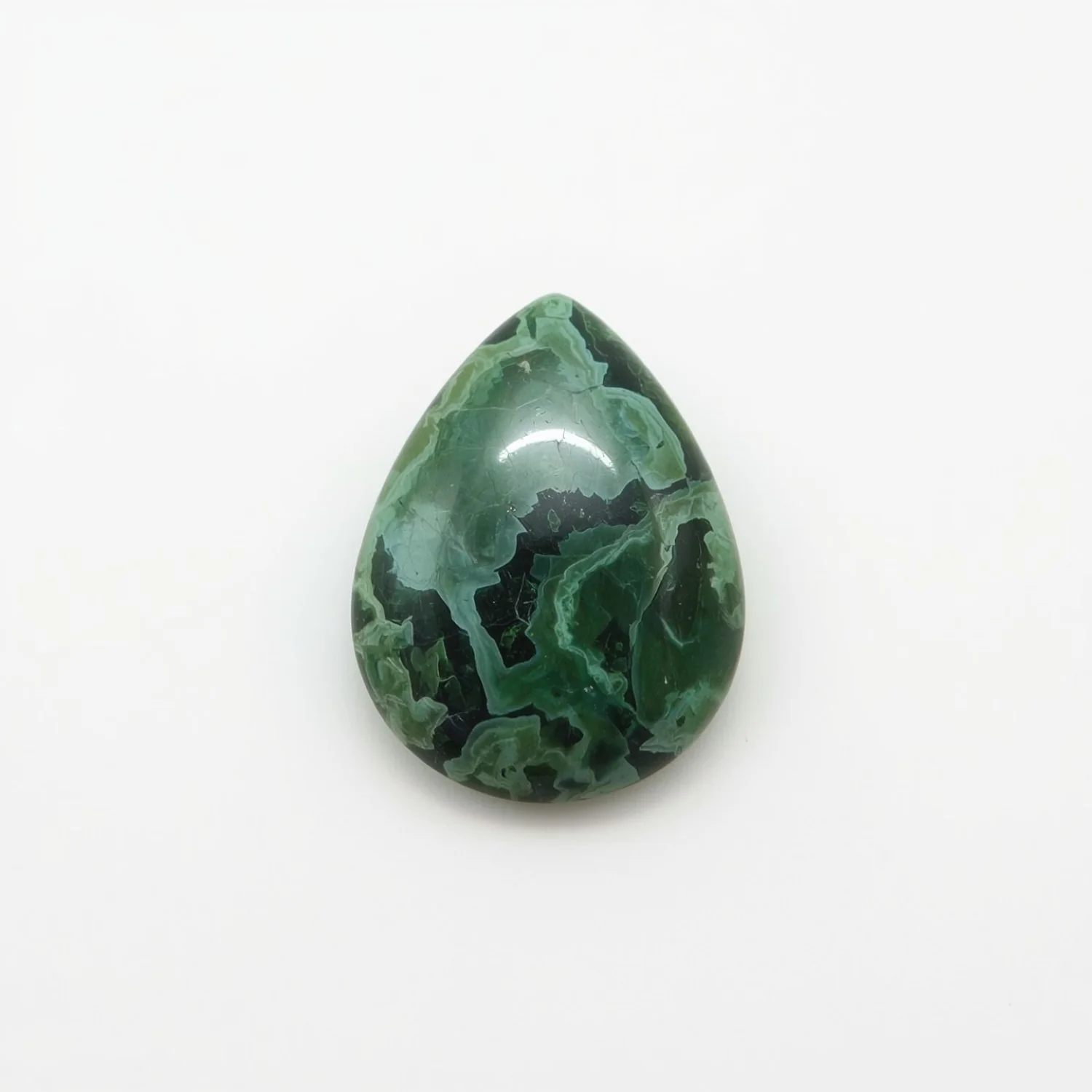 Serpentine 1PC Large 8x12 MM Pear Cabochon Green Superior semi Precious Semi Precious Gemstone - Image 2