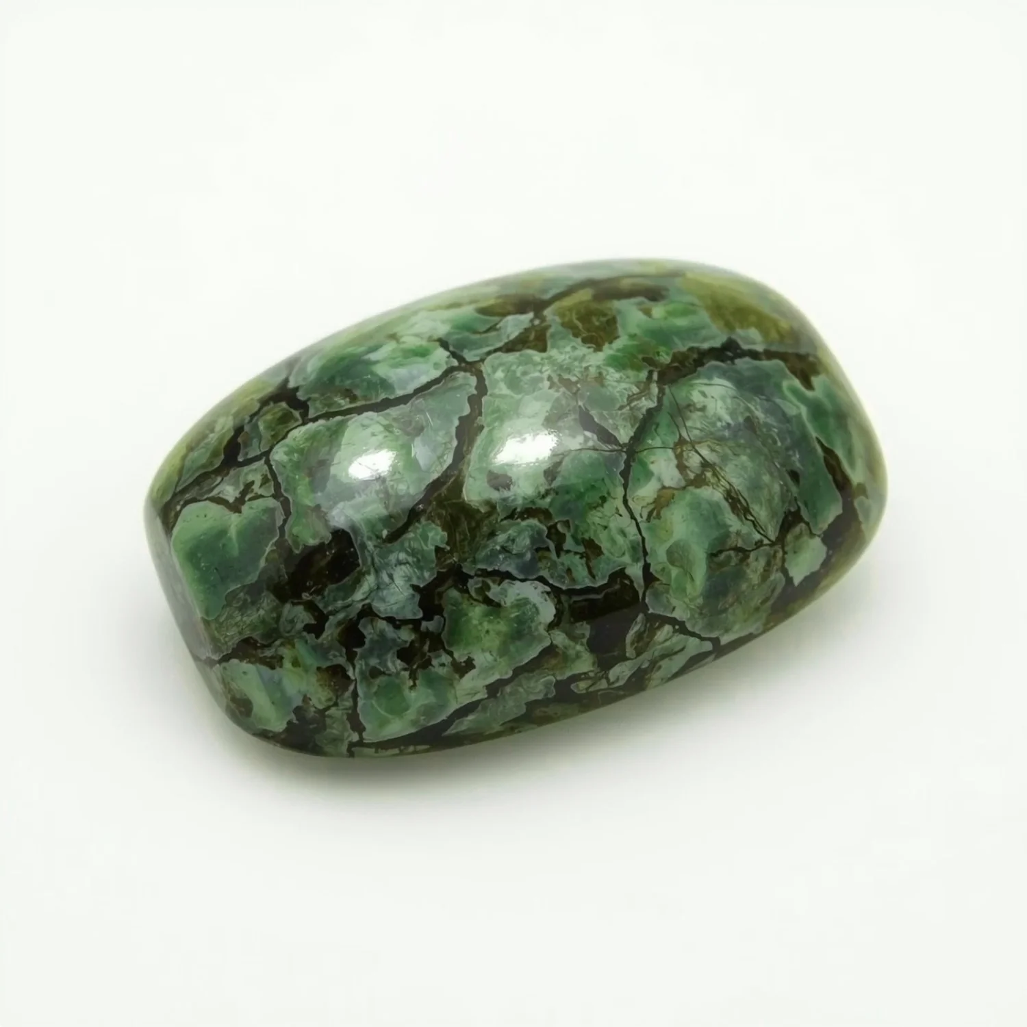 Serpentine 1PC Medium 7x10 MM Emerald Cabochon Green Pure semi Precious Precious Gemstone - Image 2