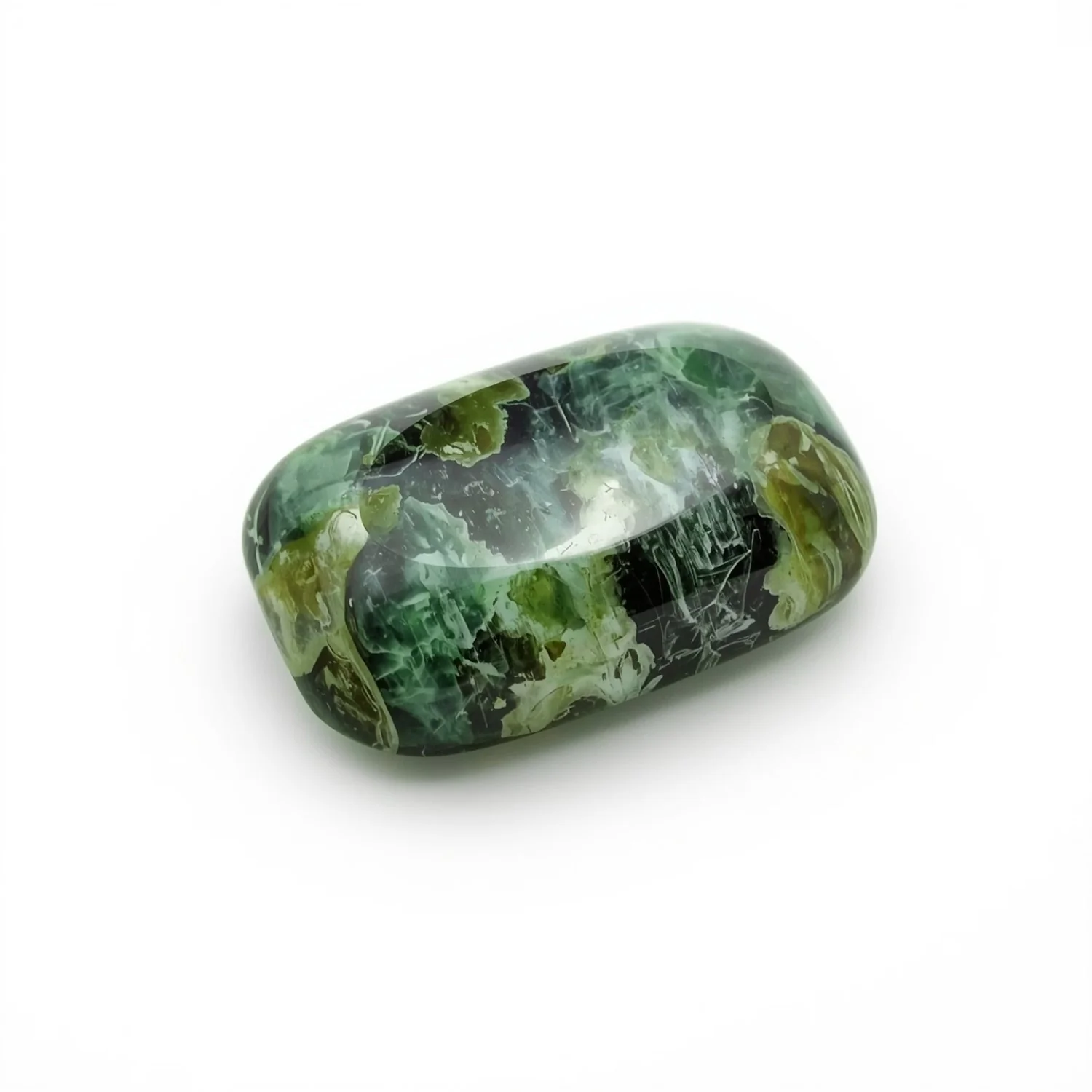 Serpentine 1PC Medium 8x10 MM Emerald Cabochon Green Fiery semi Precious Gems - Image 2