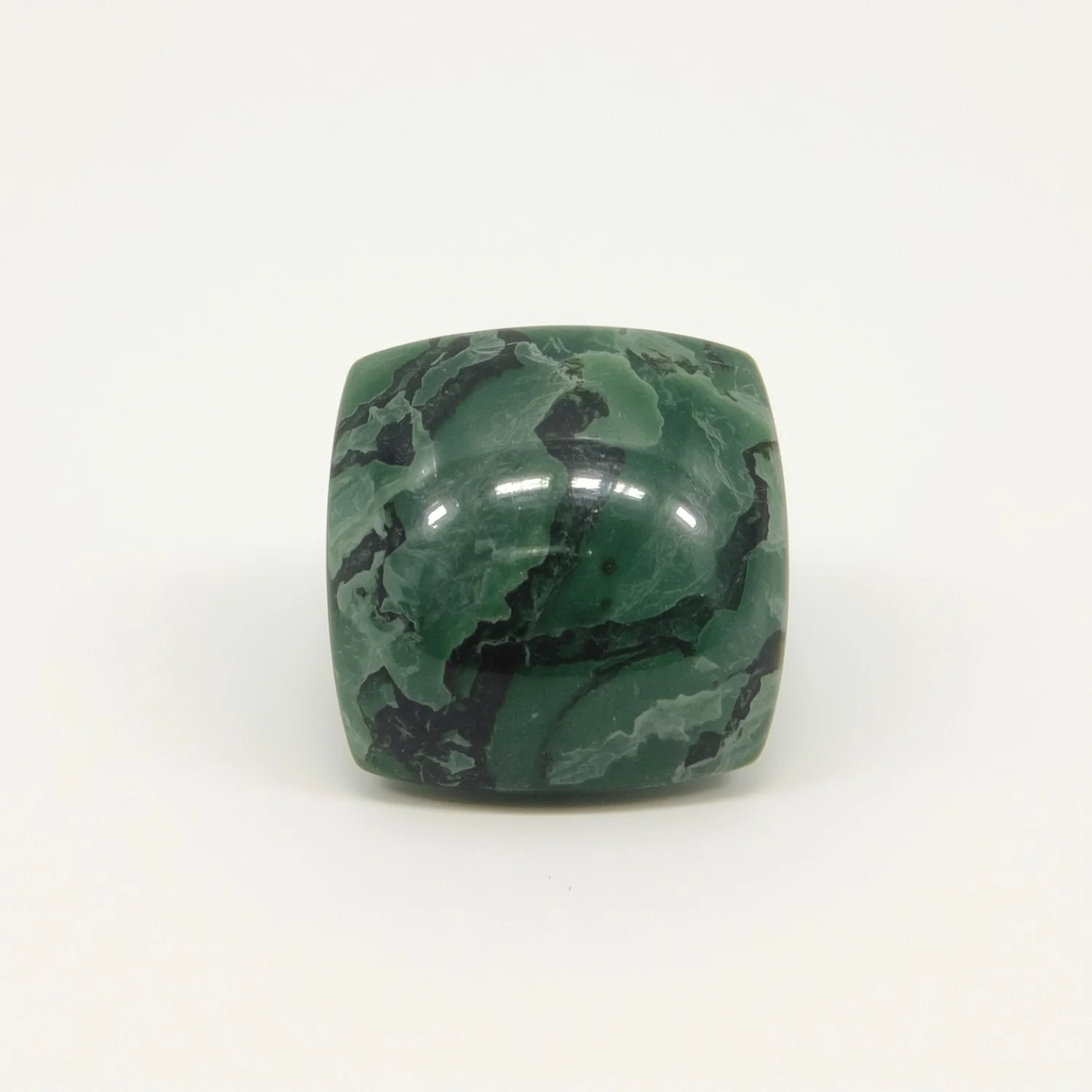 Serpentine 1PC Small 7x7 MM Square Cabochon Green Genuine semi Precious Precious Gemstone - Image 2