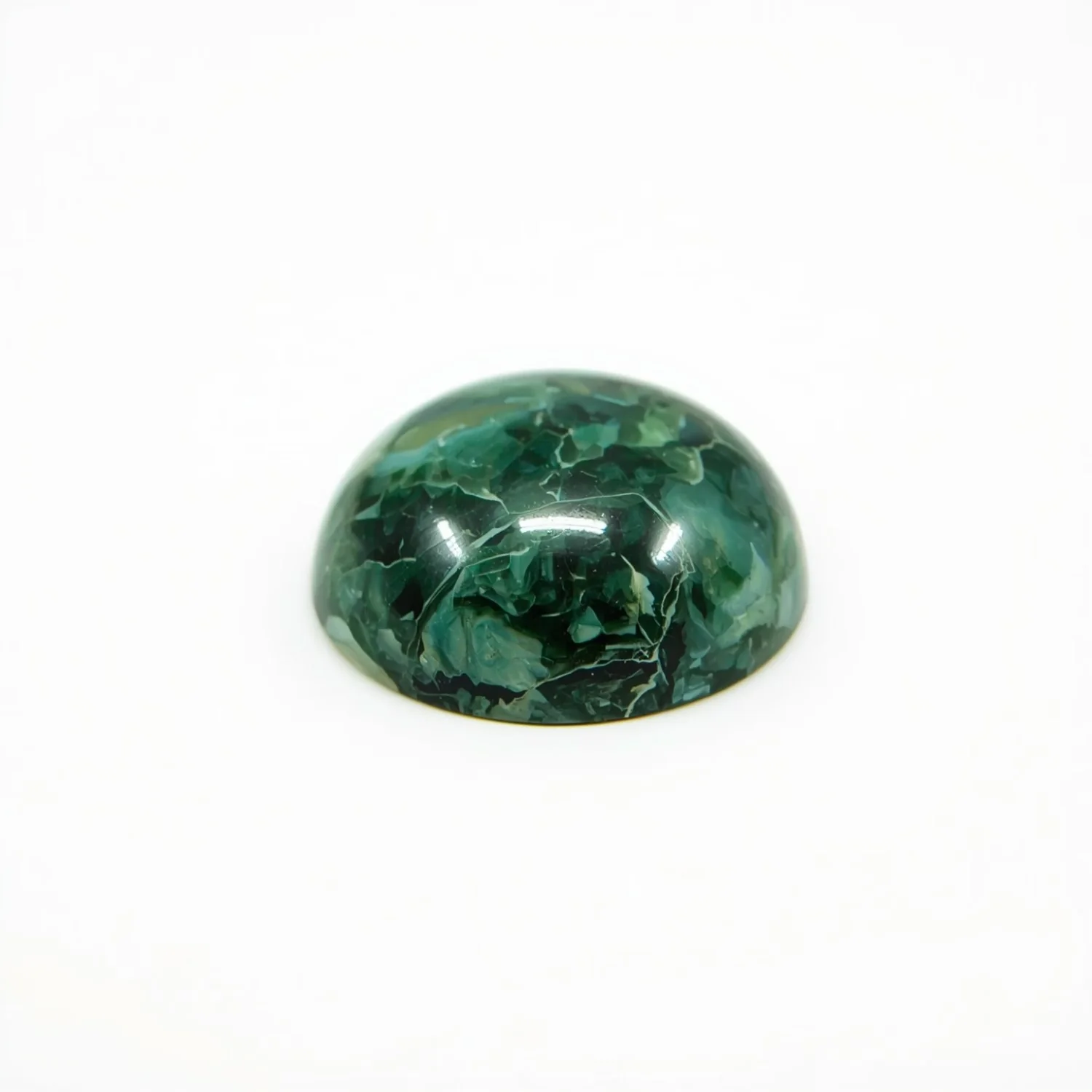 Serpentine 1PC Small 8x8 MM Round Cabochon Green Brilliant semi Precious Loose Gems - Image 2