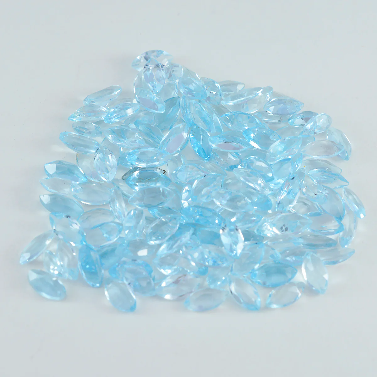 Sky Blue Topaz 10PC Tiny 2.5x5 MM Marquise Faceted Blue Fine Semi Precious Loose Gemstone - Image 2