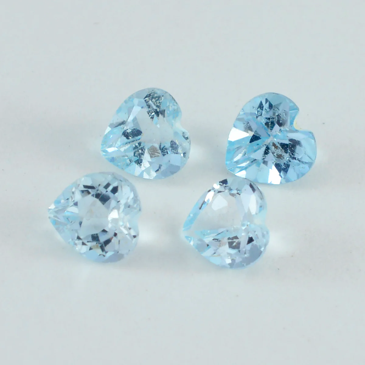Sky Blue Topaz 10PC Tiny 3x3 MM Heart Faceted Blue Fiery Semi Precious Loose Gemstone