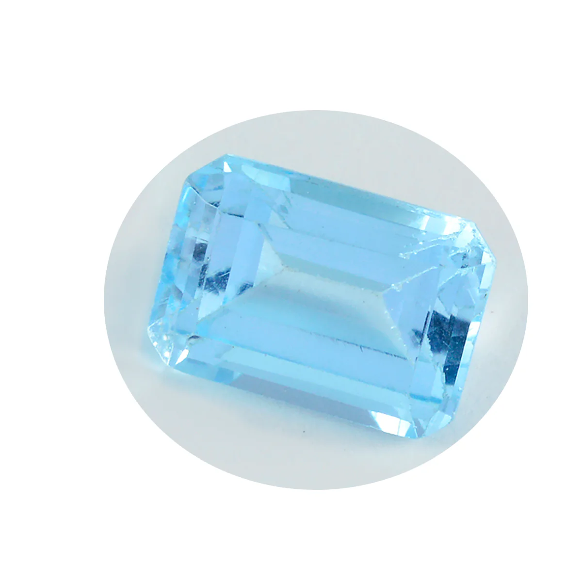 Sky Blue Topaz 1PC Chunky 12x16 MM Emerald Faceted Blue Pure Semi Precious Loose Gems - Image 3