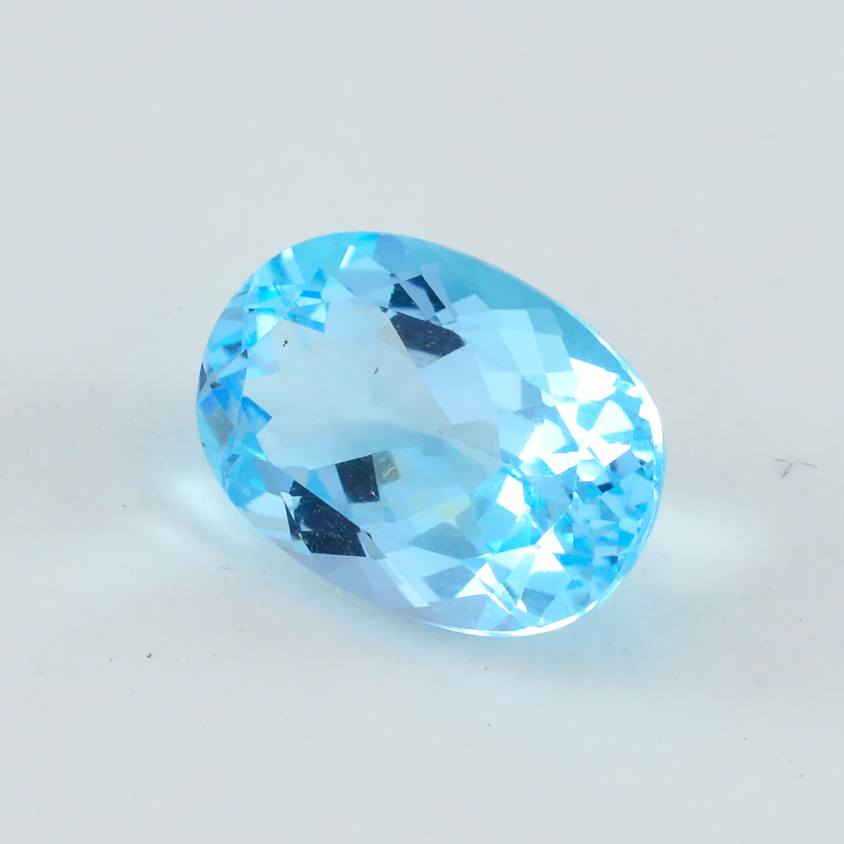 Sky Blue Topaz 1PC Chunky 12x16 MM Oval Faceted Blue Brilliant Semi Precious Loose Gems - Image 3