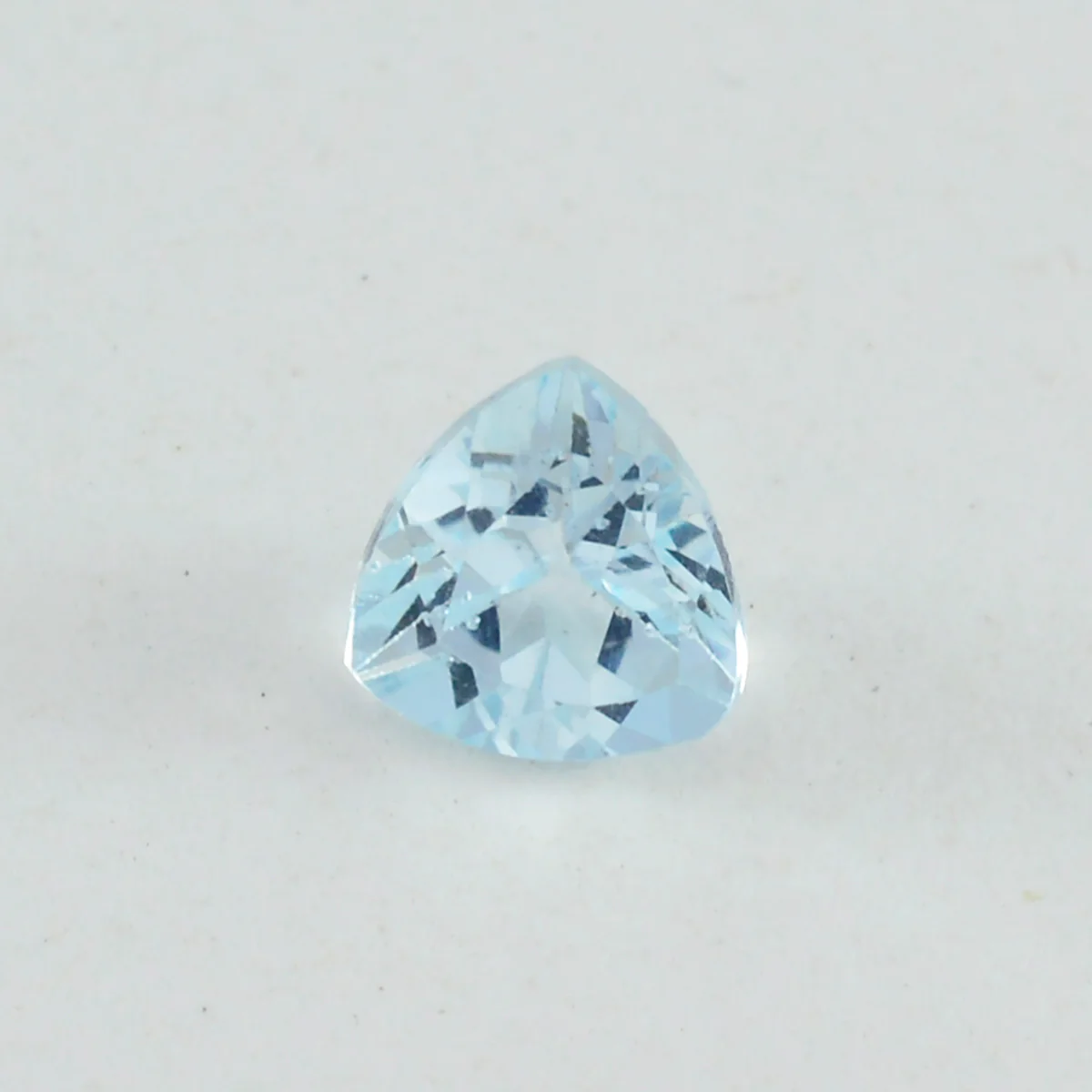 Sky Blue Topaz 1PC Chunky 14x14 MM Triangle Faceted Blue Genuine Semi Precious Loose Gems