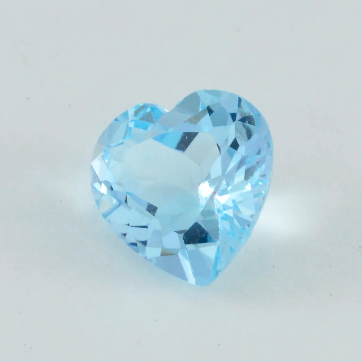 Sky Blue Topaz 1PC Large 12x12 MM Heart Faceted Blue High-Quality Semi Precious Loose Gemstones - Image 2