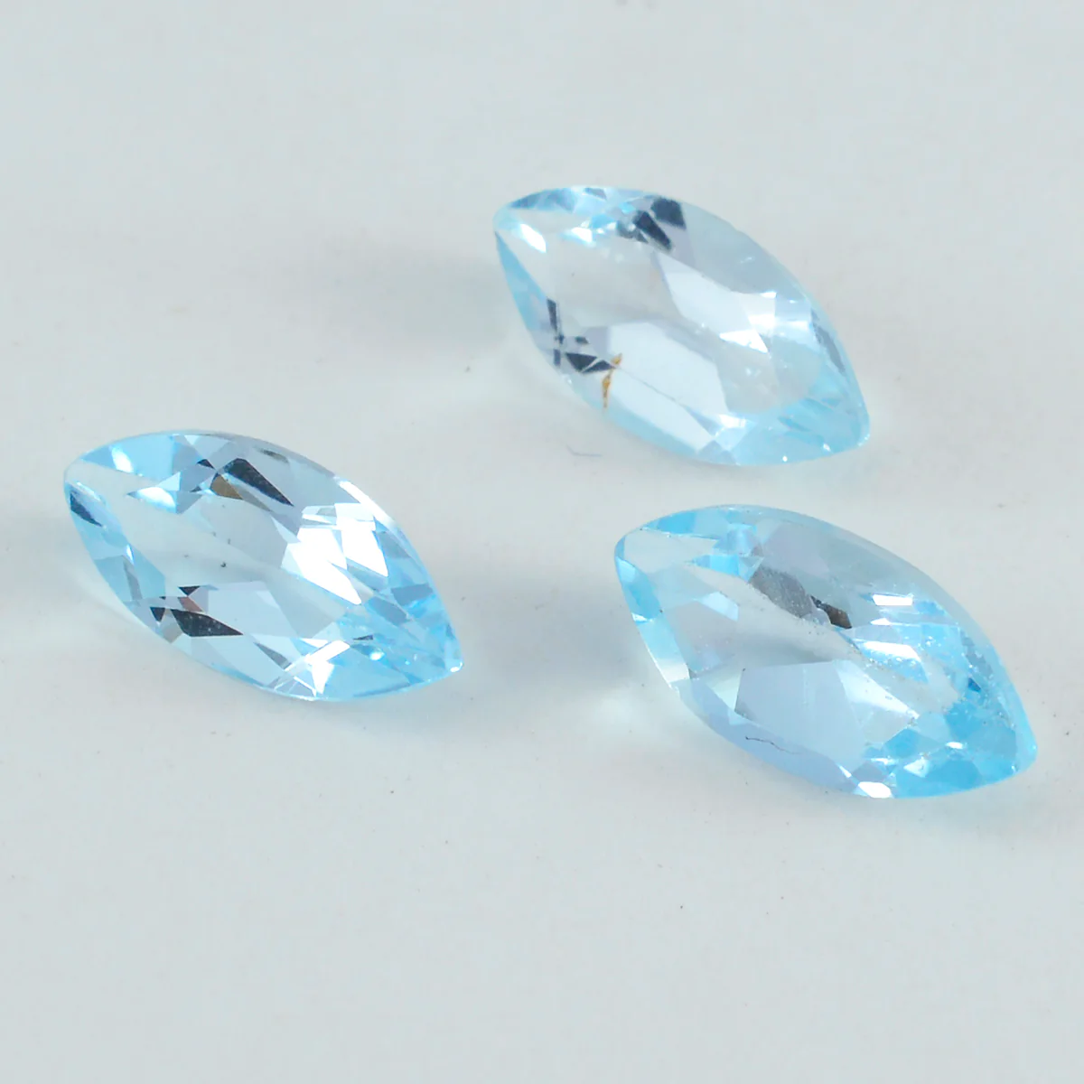 Sky Blue Topaz 1PC Large 8x16 MM Marquise Faceted Blue Fiery Semi Precious Gems - Image 2