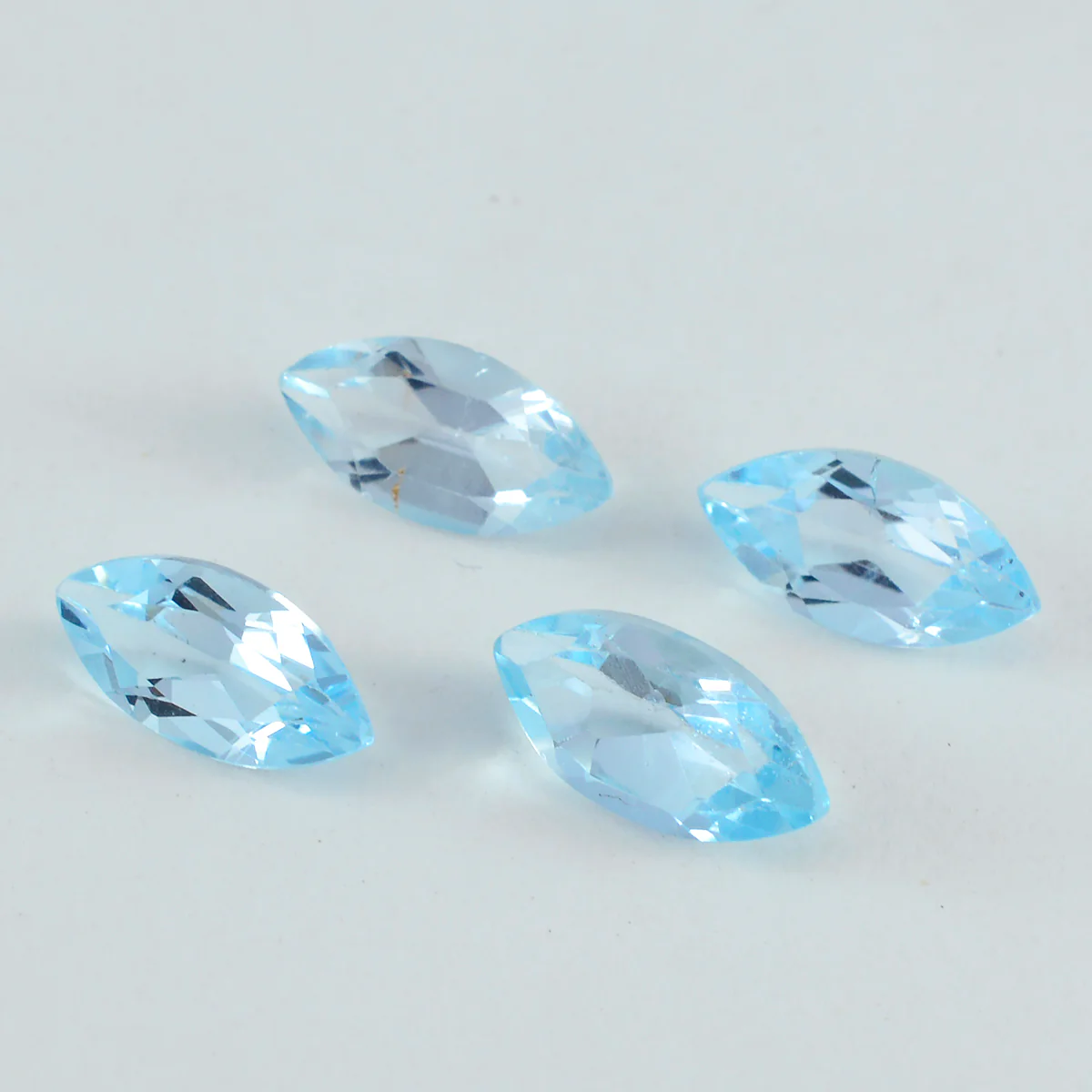 Sky Blue Topaz 1PC Medium 7x14 MM Marquise Faceted Blue Pure Semi Precious Loose Gemstones - Image 2