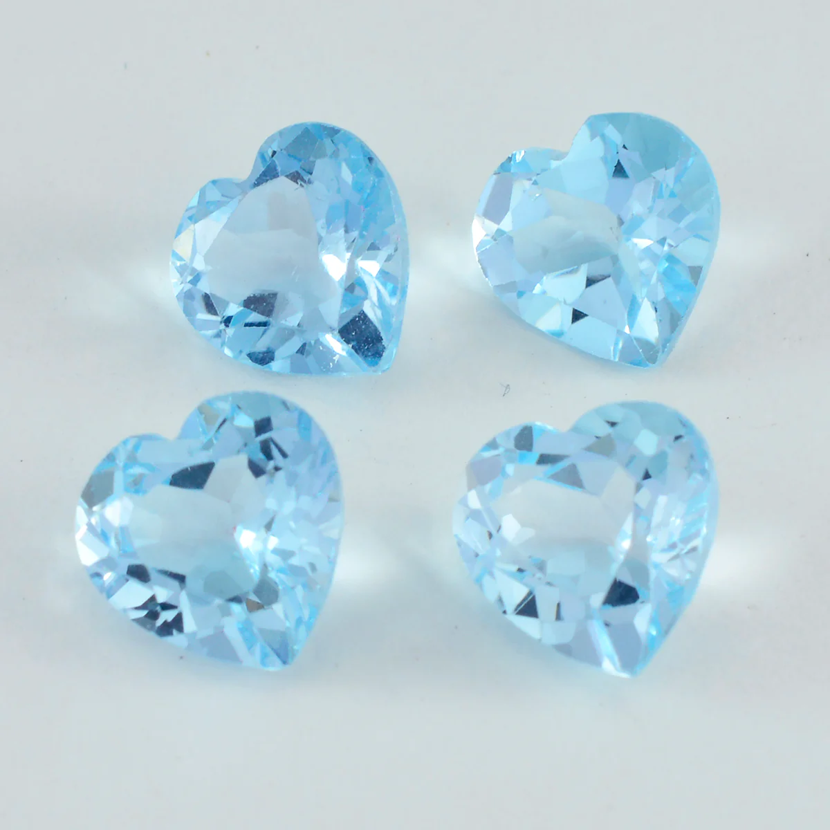 Sky Blue Topaz 1PC Small 7x7 MM Heart Faceted Blue Splendid Semi Precious Loose Gemstone - Image 2