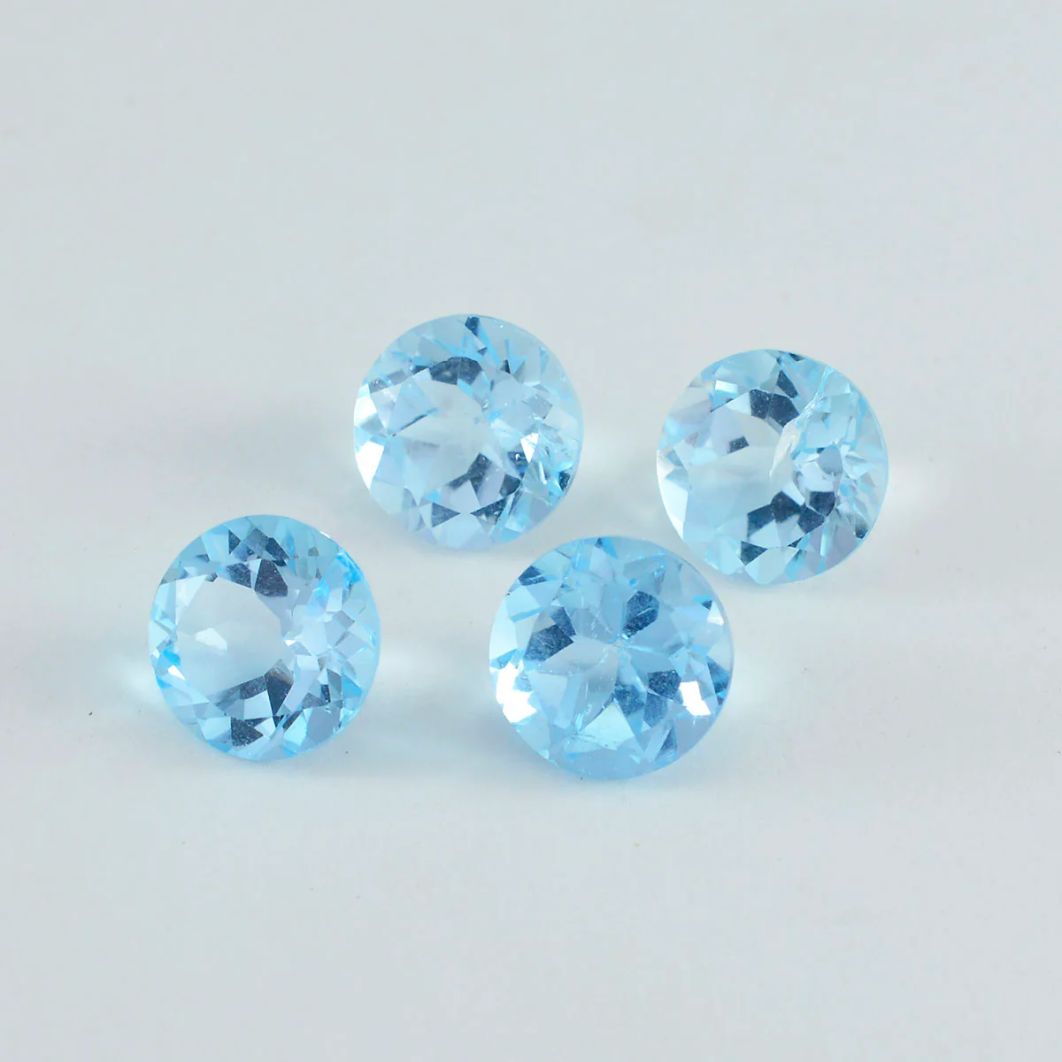 Sky Blue Topaz 1PC Tiny 5x5 MM Round Faceted Blue Sparkling Semi Precious Gems - Image 3