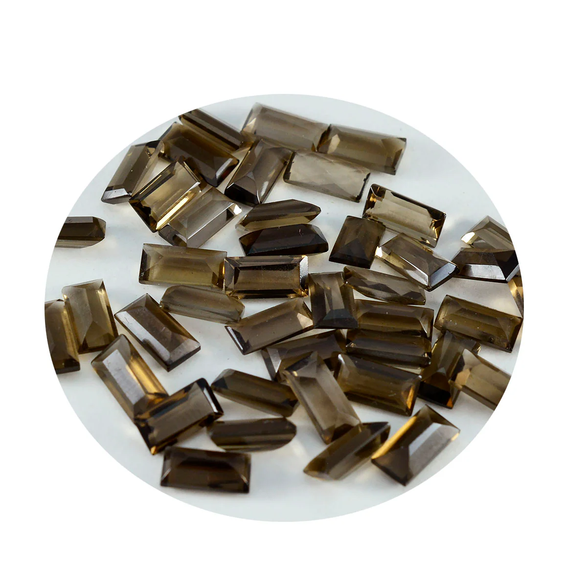 Smoky Quartz 10PC Tiny 2.5x5 MM Baguette Faceted Brown High-Quality Semi Precious Loose Gems