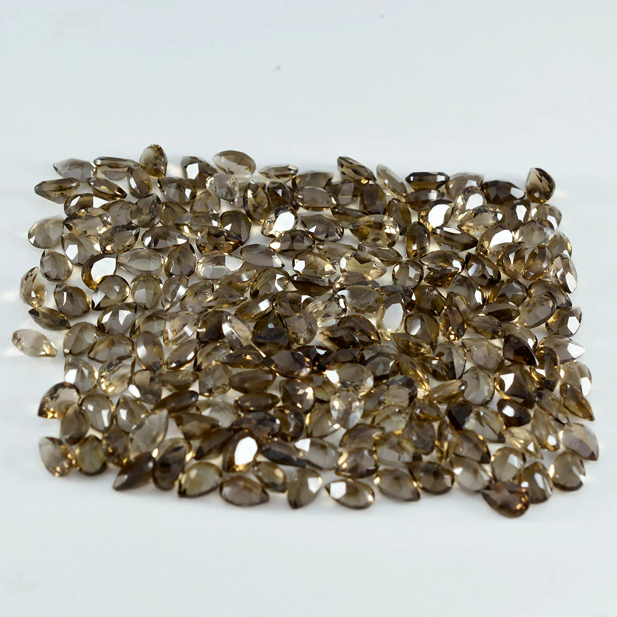 Smoky Quartz 10PC Tiny 3x5 MM Pear Faceted Brown Fiery Semi Precious Loose Gemstone - Image 4