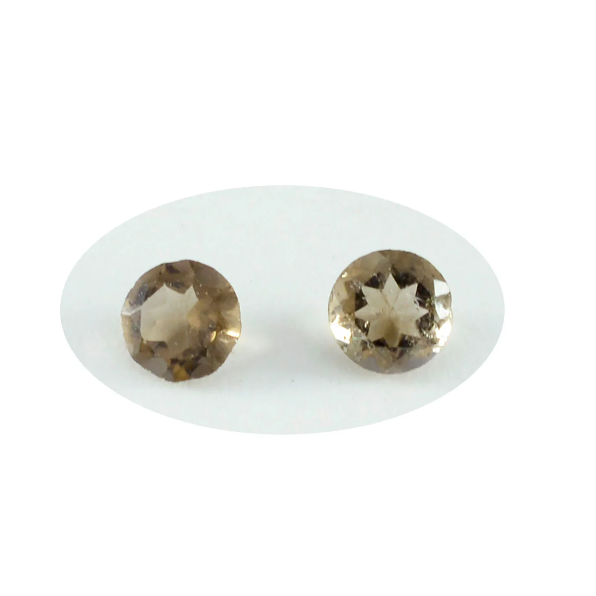 Smoky Quartz 10PC Tiny 4x4 MM Round Faceted Brown Brilliant Semi Precious Loose Gems - Image 2