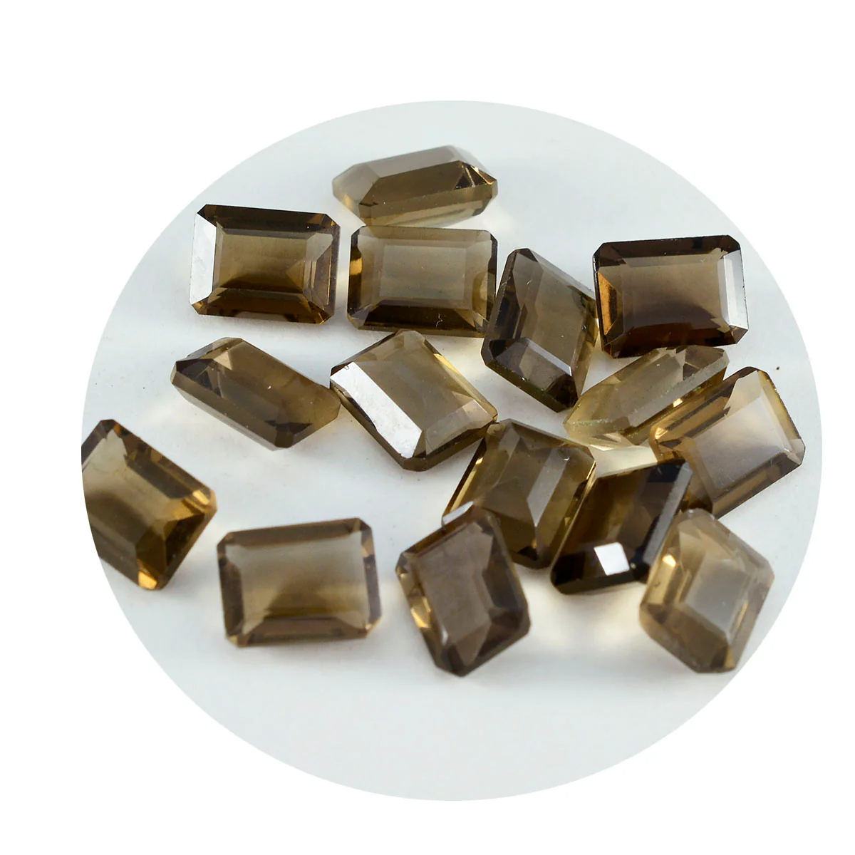 Smoky Quartz 10PC Tiny 4x6 MM Emerald Faceted Brown Polished Semi Precious Loose Gems - Image 2