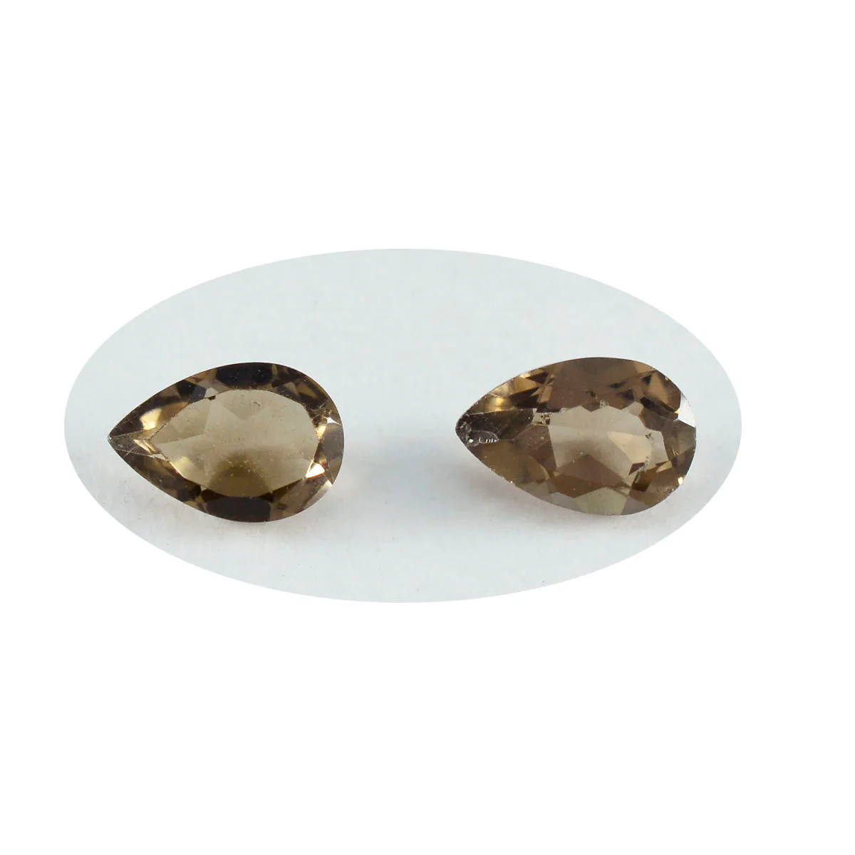 Smoky Quartz 10PC Tiny 4x6 MM Pear Faceted Brown Brilliant Semi Precious Loose Gemstones - Image 2