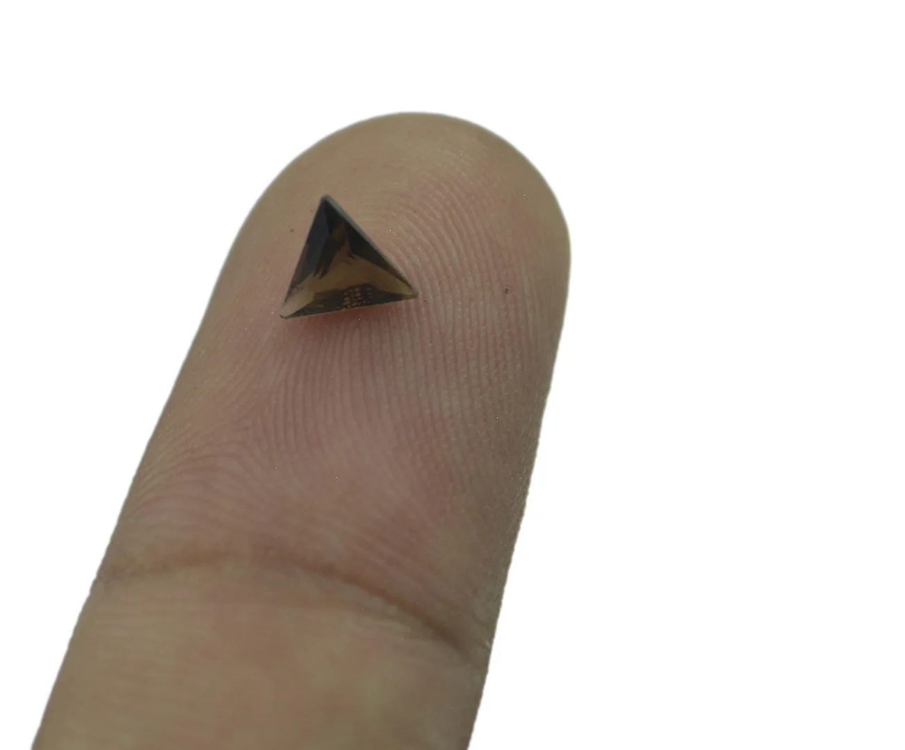 Smoky Quartz 10PC Tiny 5x5 MM Triangle Faceted Brown Sparkling Semi Precious Loose Gemstone - Image 3