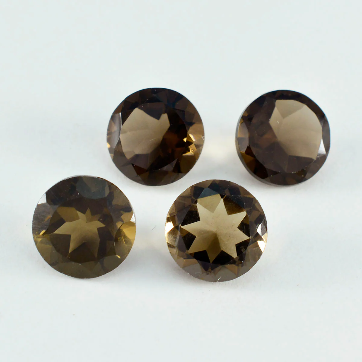 Smoky Quartz 1PC Chunky 13x13 MM Round Faceted Brown Natural Semi Precious Loose Gemstone