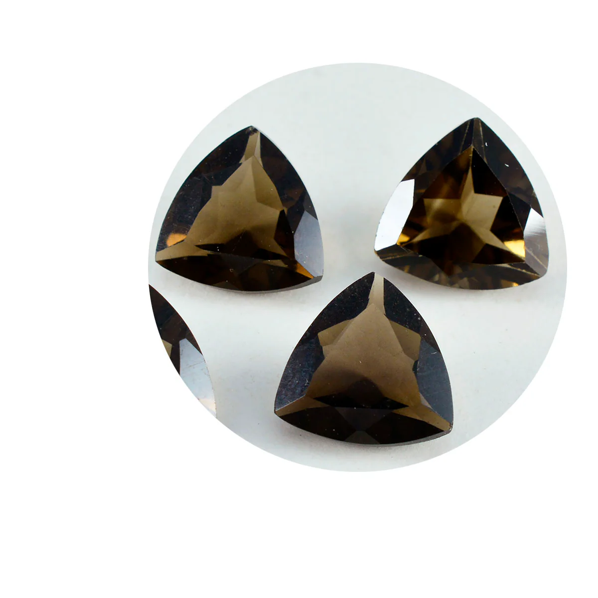 Smoky Quartz 1PC Chunky 13x13 MM Triangle Faceted Brown Natural Semi Precious Loose Gemstone - Image 2