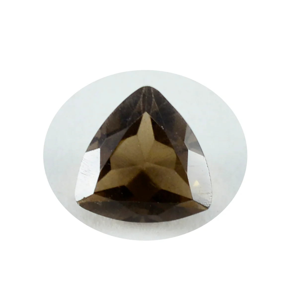 Smoky Quartz 1PC Chunky 14x14 MM Triangle Faceted Brown Genuine Semi Precious Loose Gemstones - Image 2