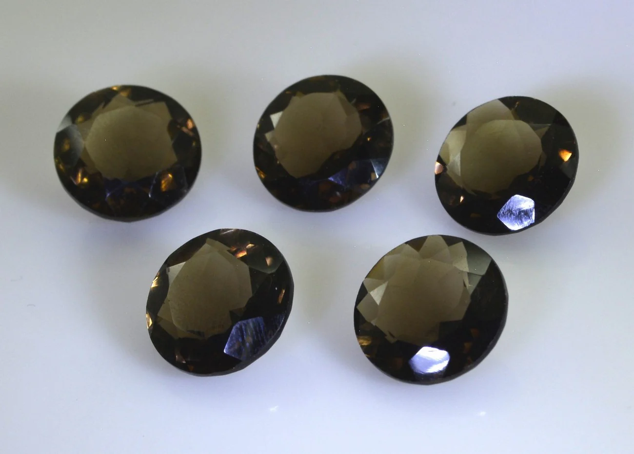Smoky Quartz 1PC Chunky 16x16 MM Round Faceted Brown Pure Semi Precious Loose Gems - Image 3
