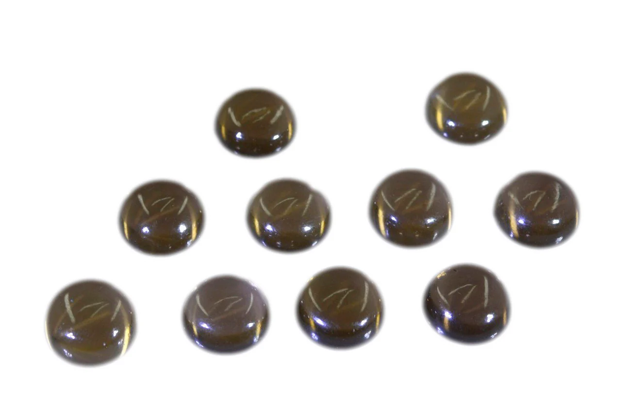 Smoky Quartz 1PC Large 10x10 MM Round Cabochon Brown Superior semi Precious Gems - Image 3