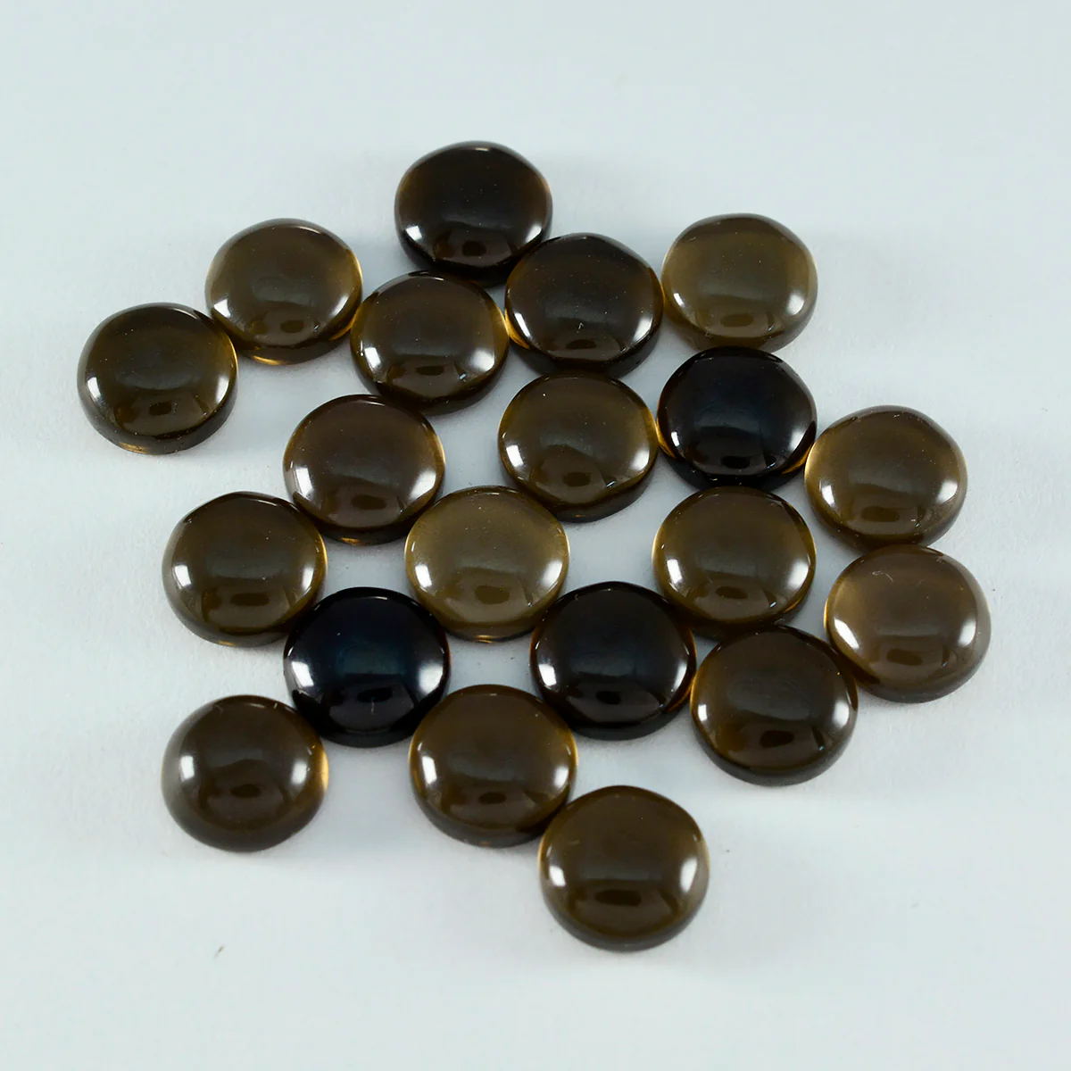 Smoky Quartz 1PC Large 10x10 MM Round Cabochon Brown Superior semi Precious Gems - Image 4