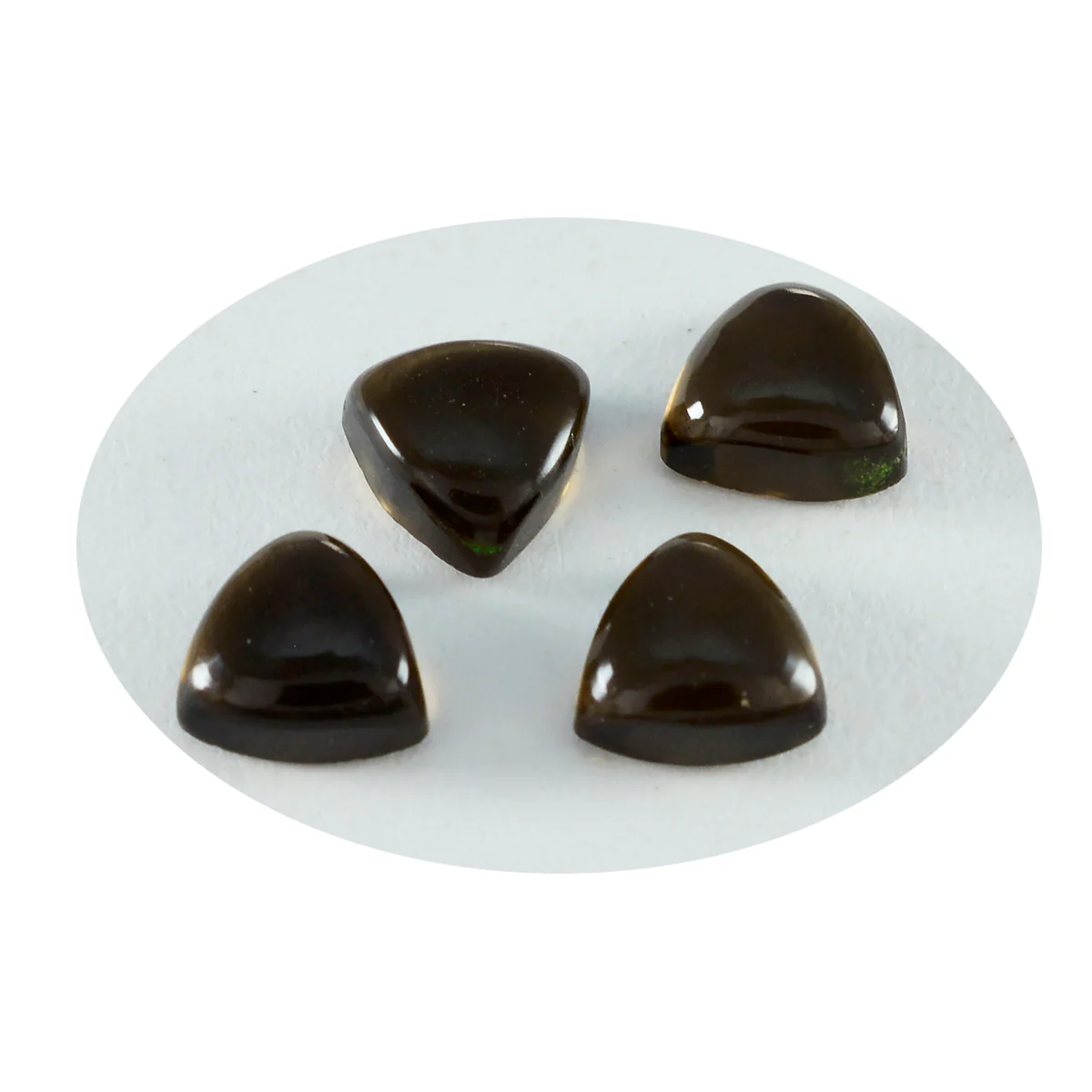 Smoky Quartz 1PC Large 10x10 MM Triangle Cabochon Brown Splendid semi Precious Loose Gemstone - Image 2