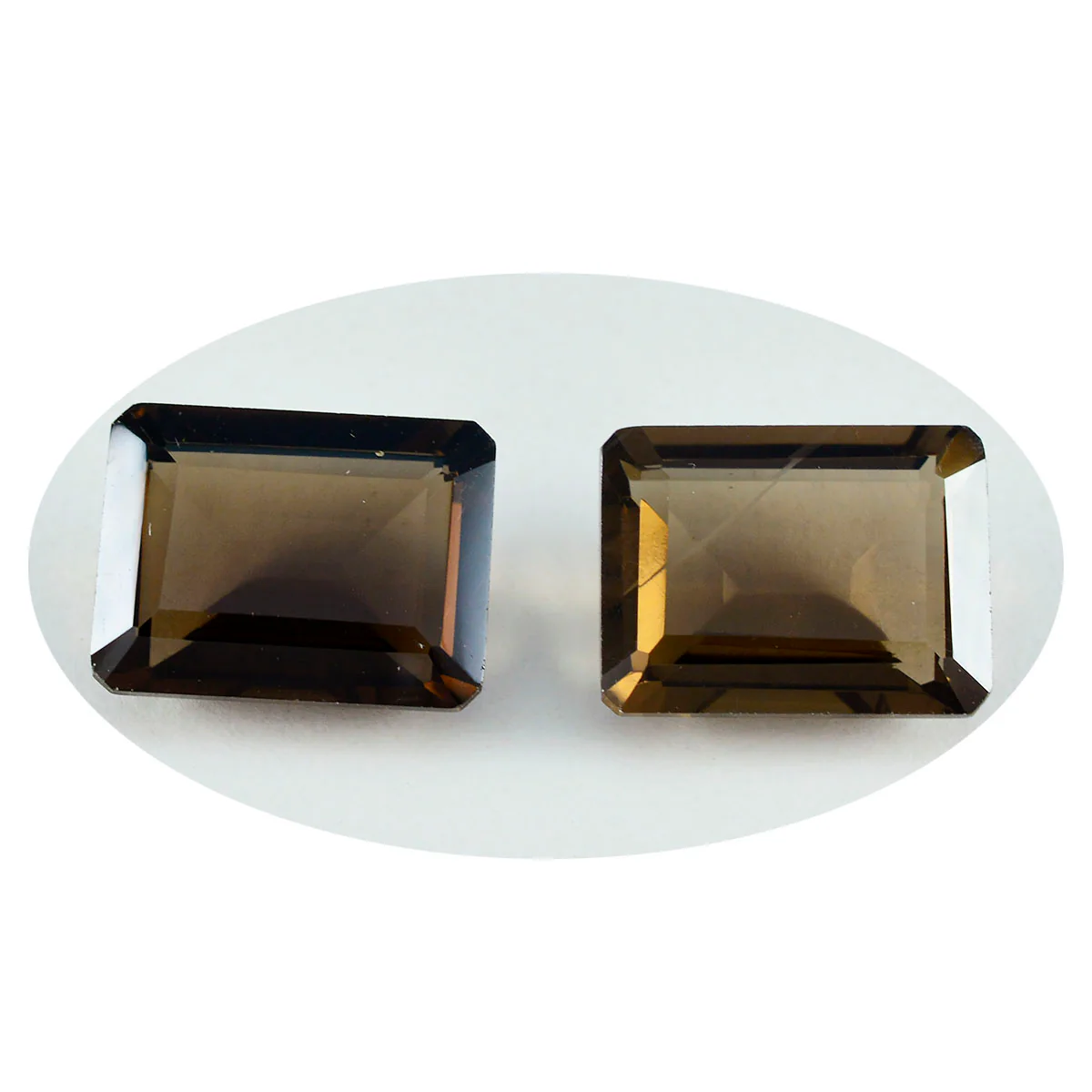 Smoky Quartz 1PC Large 10x12 MM Emerald Faceted Brown Superior Semi Precious Loose Gemstone - Image 2