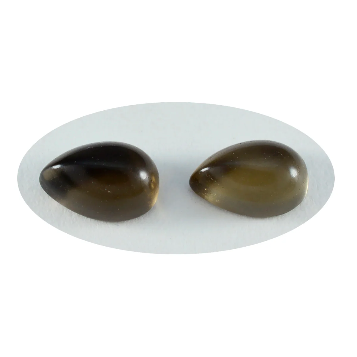 Smoky Quartz 1PC Large 10x12 MM Pear Cabochon Brown Natural semi Precious Semi Precious Gemstone - Image 2