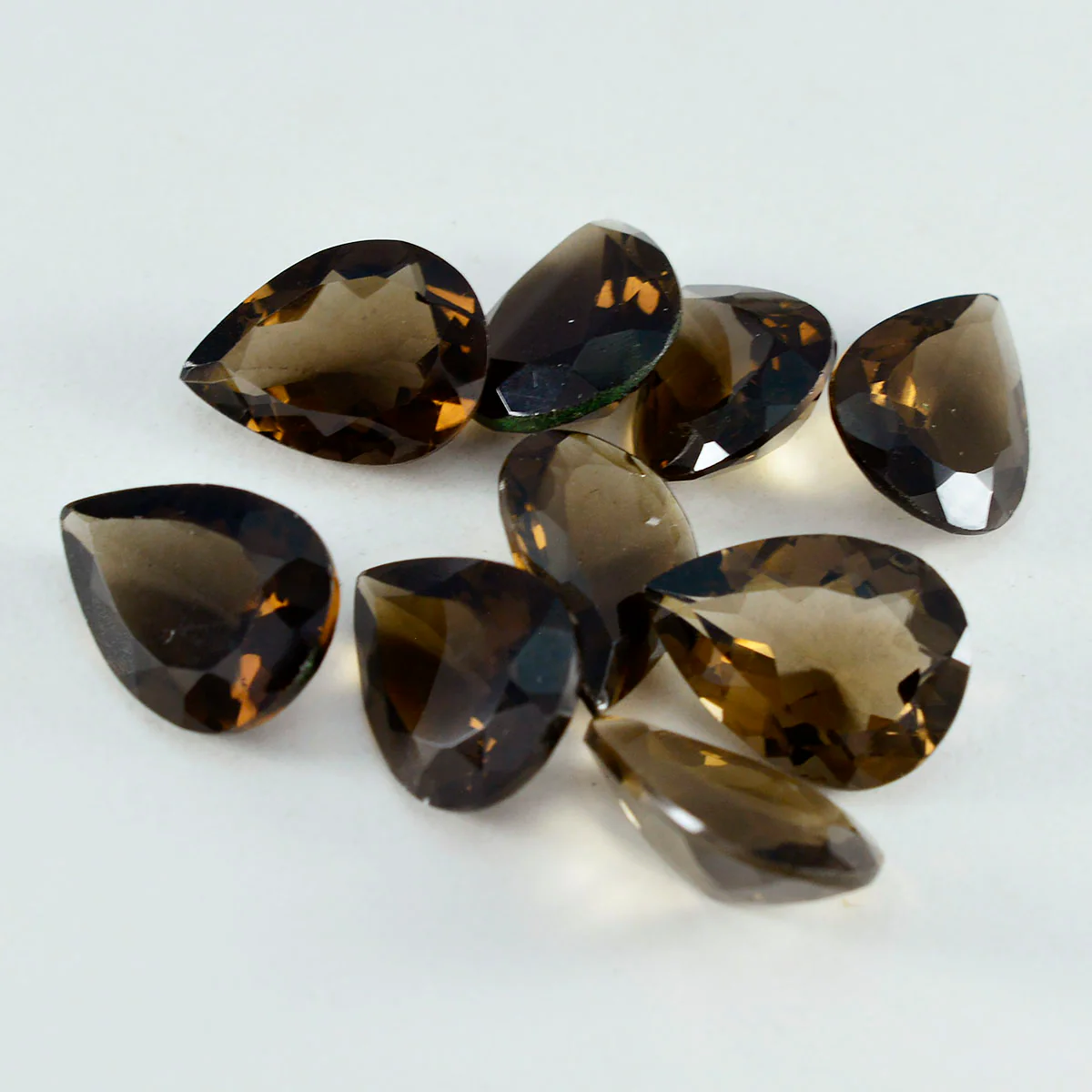 Smoky Quartz 1PC Large 10x14 MM Pear Faceted Brown Genuine Semi Precious Loose Gems