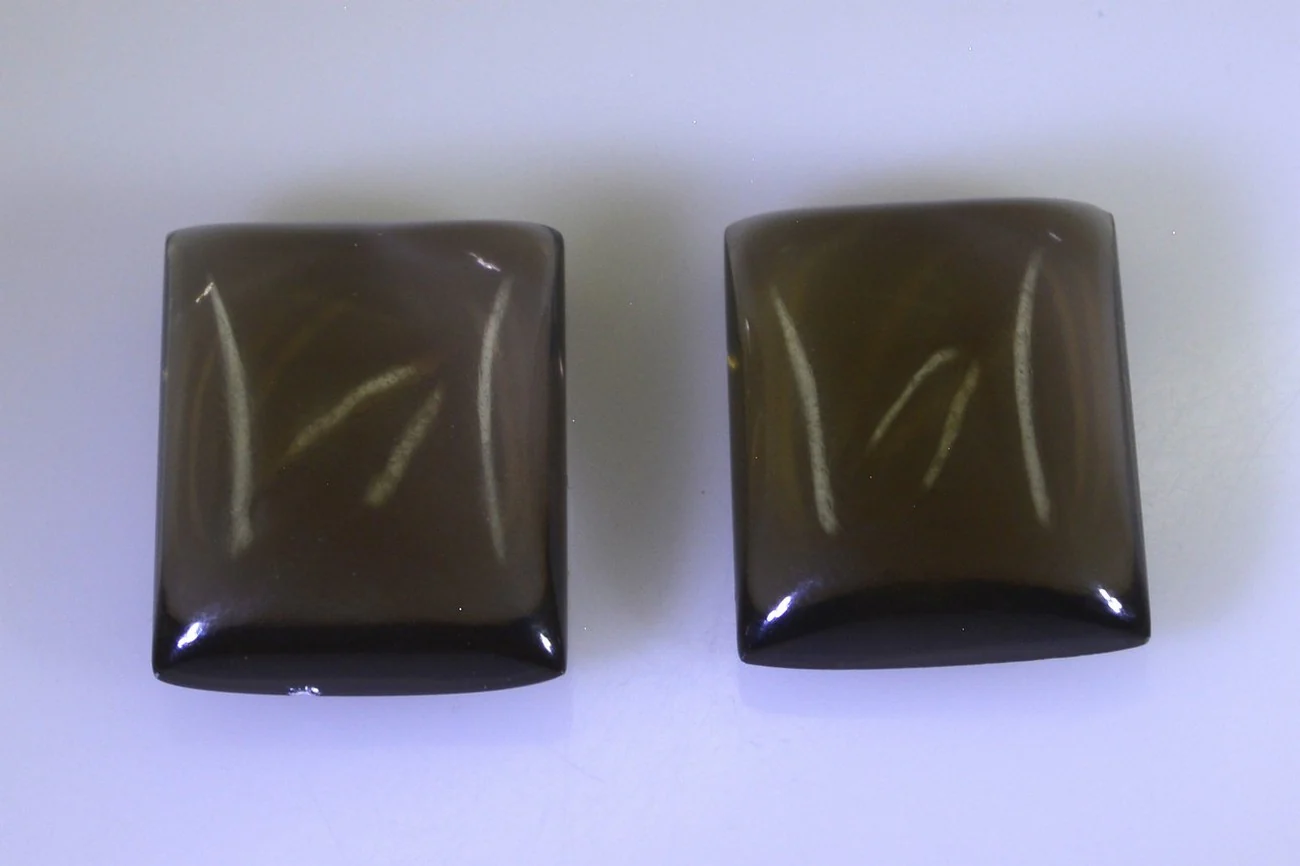 Smoky Quartz 1PC Medium 8x10 MM Emerald Cabochon Brown Genuine semi Precious Precious Gemstone - Image 2