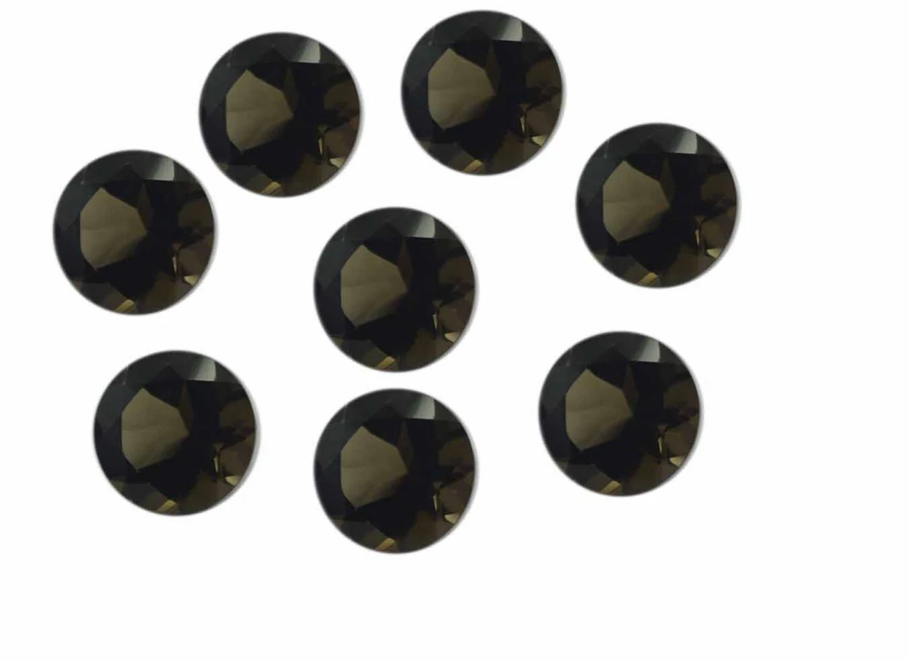Smoky Quartz 1PC Medium 9x9 MM Round Faceted Brown Lustrous Semi Precious Loose Gemstone - Image 3