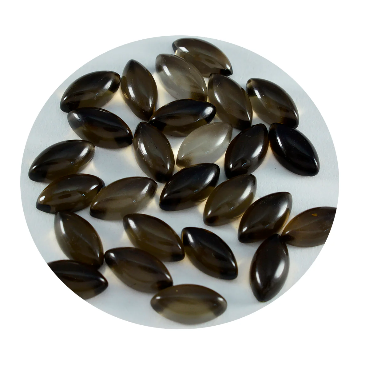 Smoky Quartz 1PC Small 6x12 MM Marquise  Cabochon Brown Sparkling semi Precious Semi Precious Gemstone - Image 2