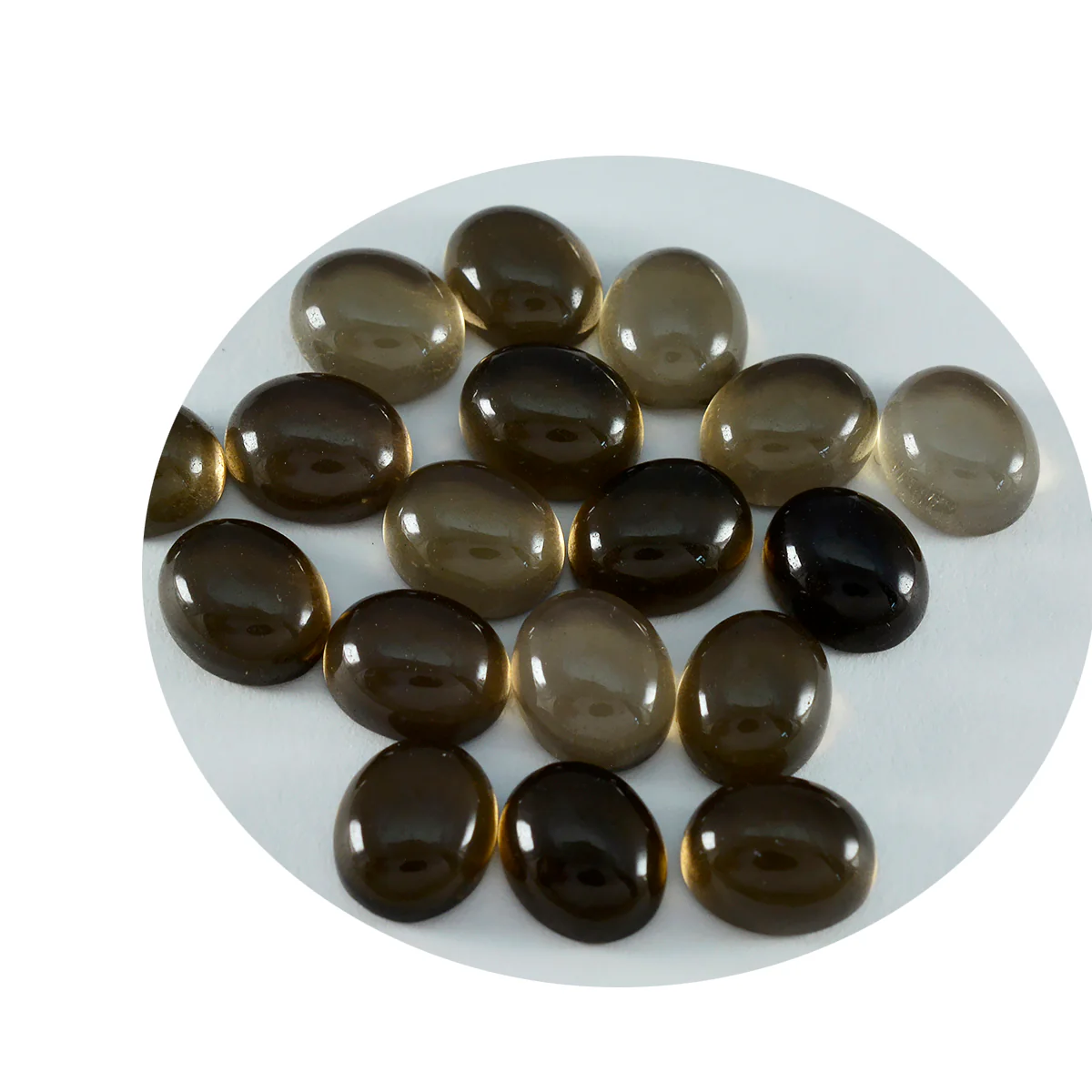 Smoky Quartz 1PC Small 6x8 MM Oval Cabochon Brown Superior semi Precious Semi Precious Gemstone - Image 3