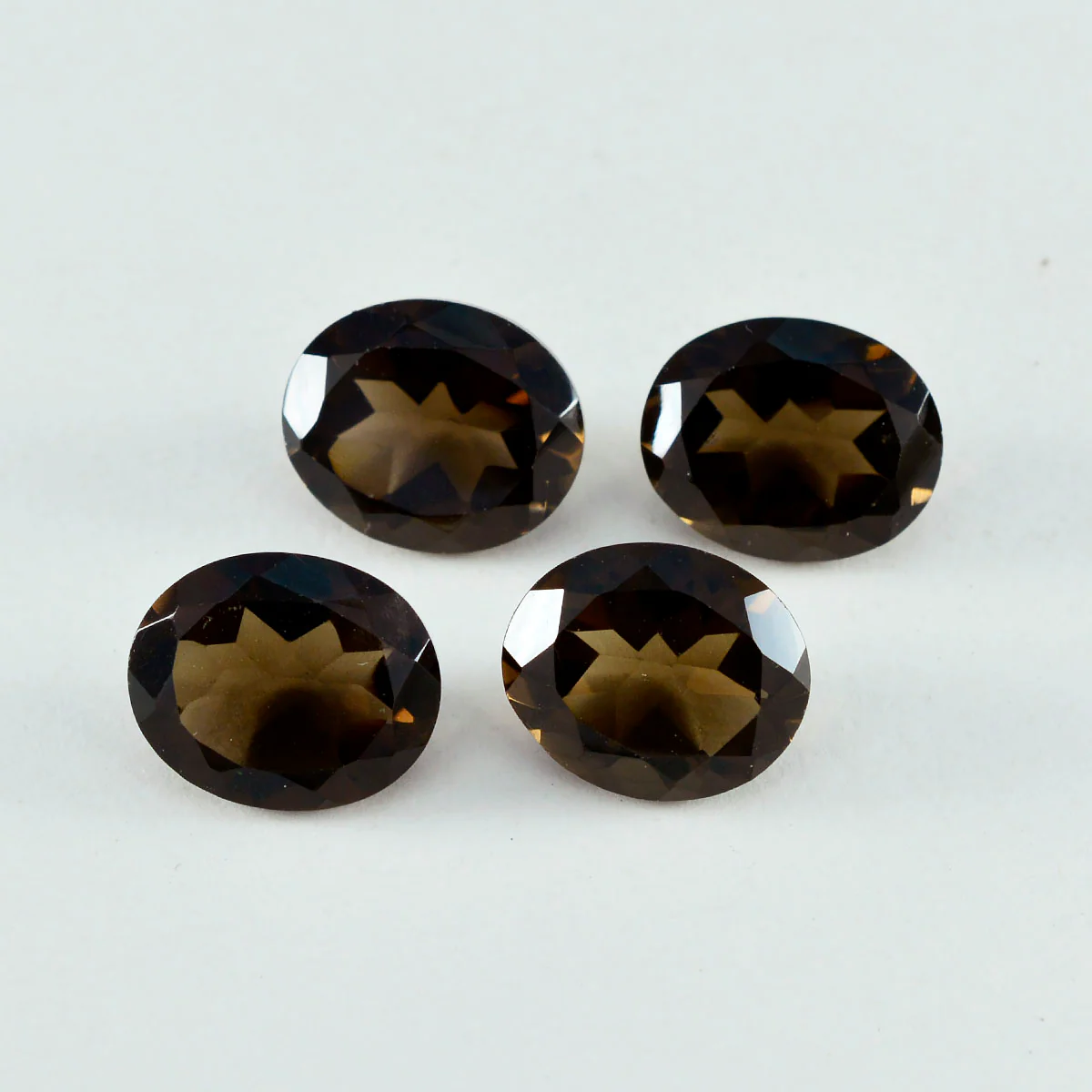 Smoky Quartz 1PC Small 6x8 MM Oval Faceted Brown Shine Semi Precious Loose Gemstones