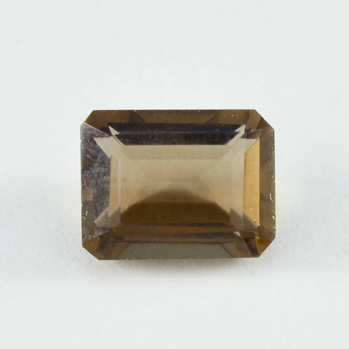 Smoky Quartz 1PC Small 7x9 MM Emerald Faceted Brown Shine Semi Precious Loose Gems - Image 3