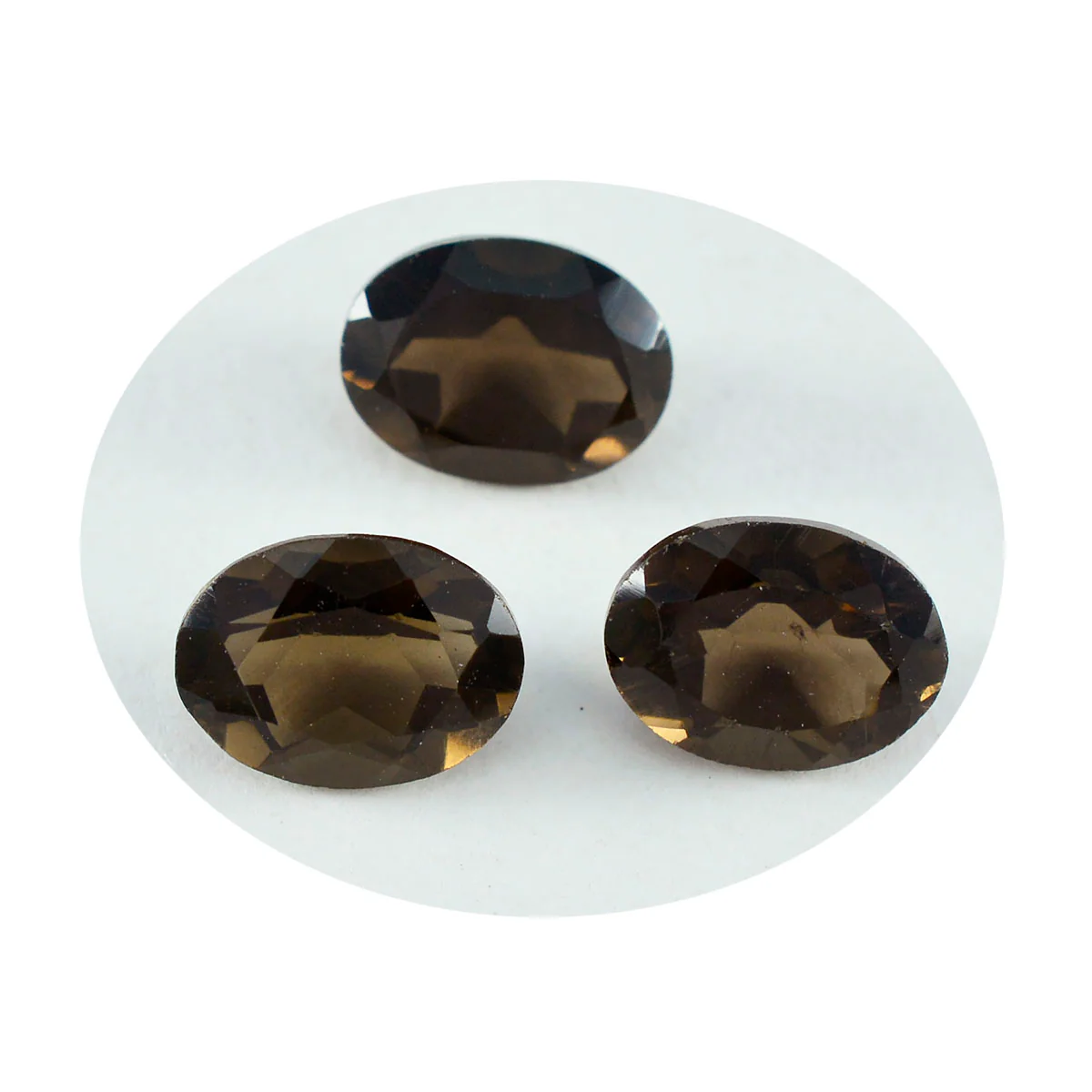 Smoky Quartz 1PC Small 7x9 MM Oval Faceted Brown High-Quality Semi Precious Loose Gems