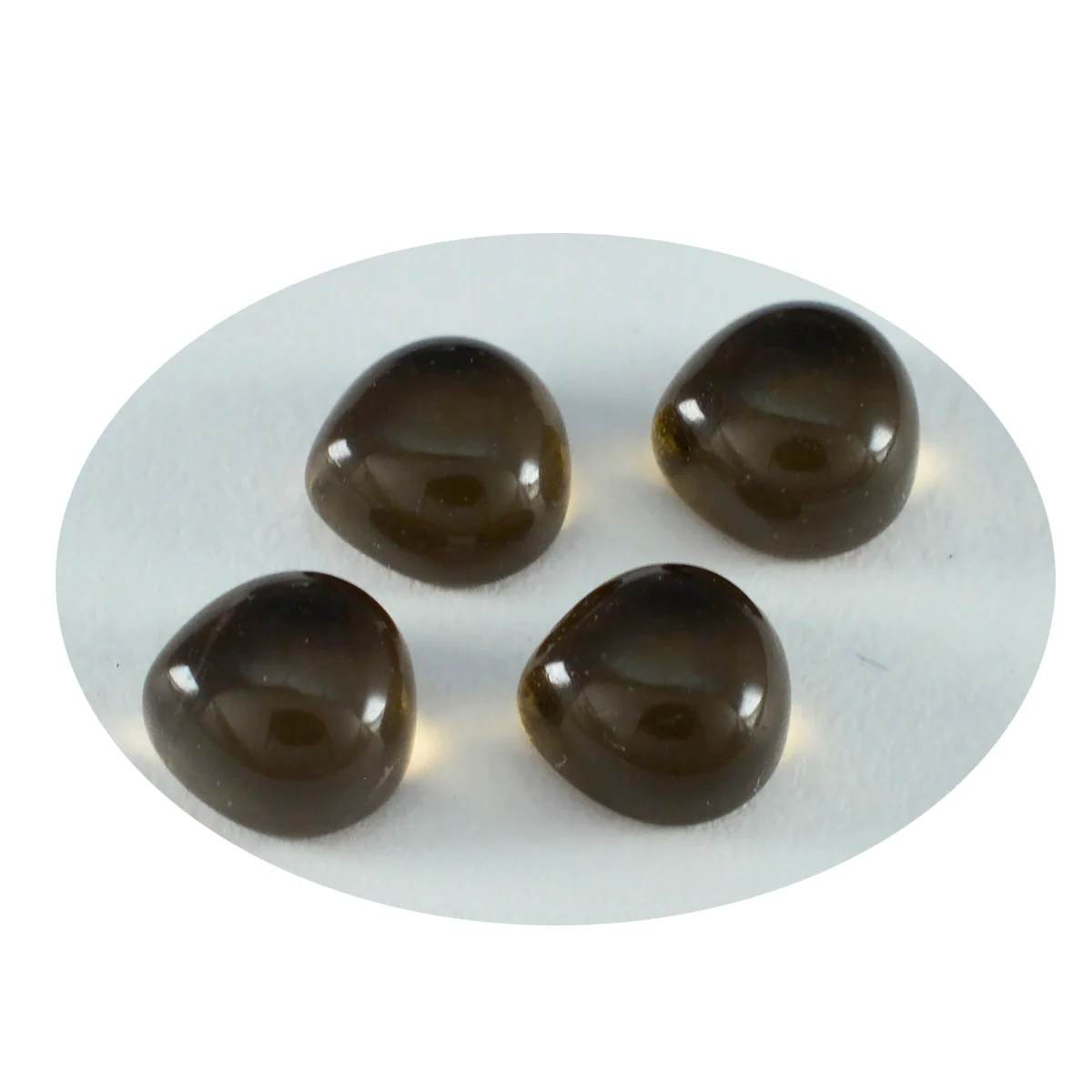 Smoky Quartz 1PC Small 8x8 MM Heart Cabochon Brown Genuine semi Precious Precious Gemstone - Image 2