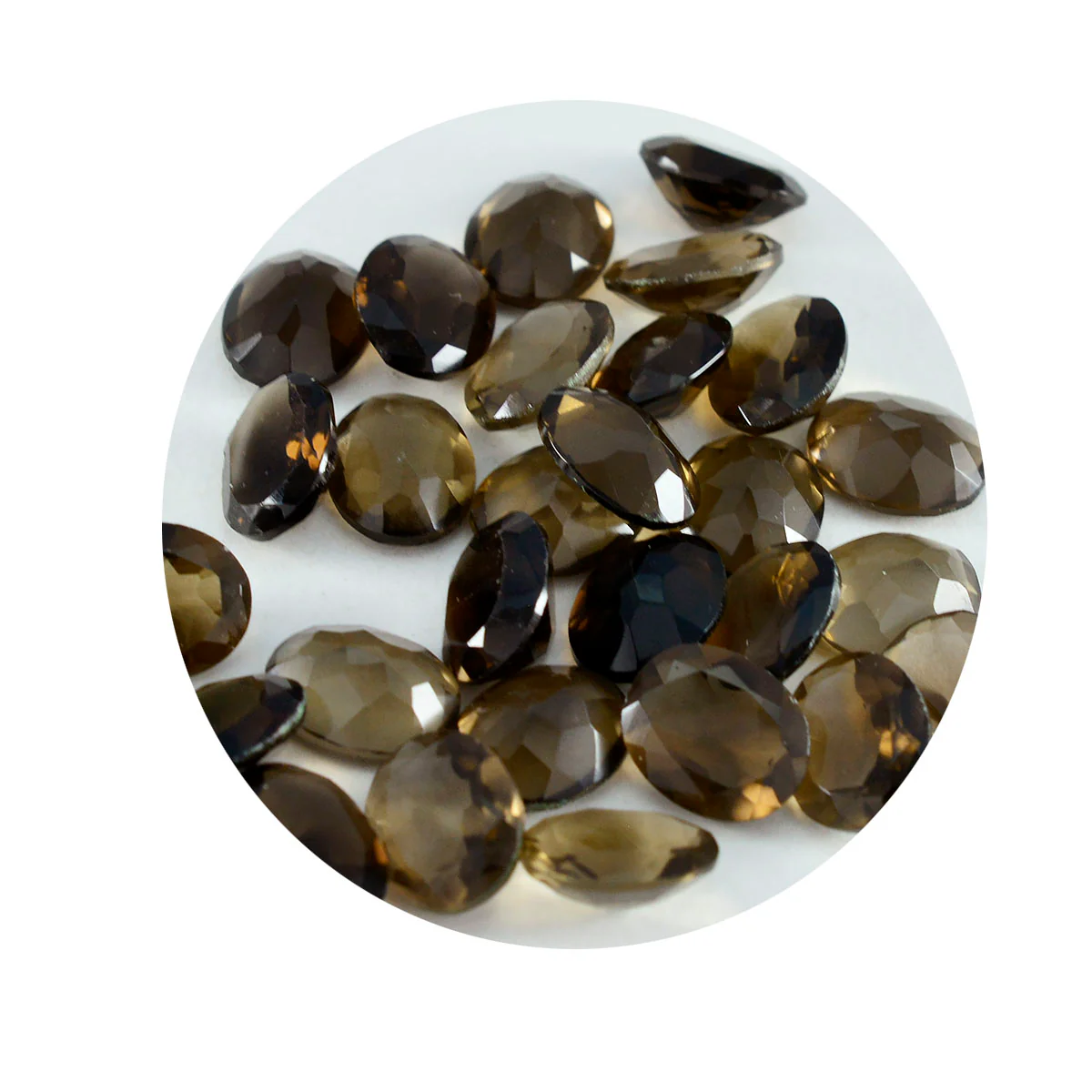Smoky Quartz 1PC Tiny 5x7 MM Oval Faceted Brown Lustrous Semi Precious Loose Gemstone - Image 2