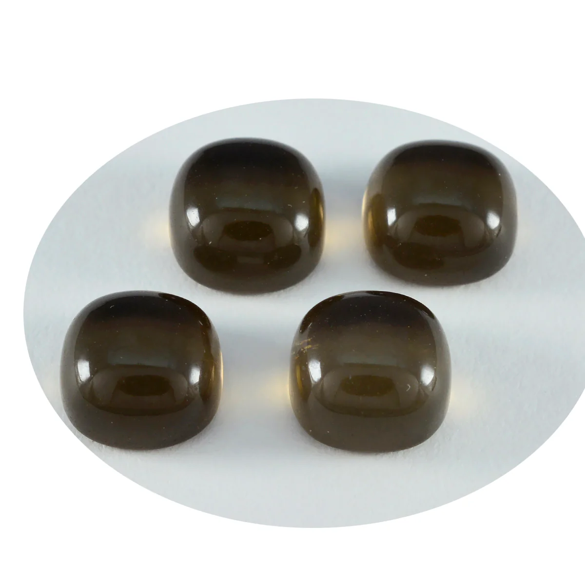 Smoky Quartz 1PC Tiny 6x6 MM Cushion Cabochon Brown Fiery semi Precious Loose Gemstone - Image 2