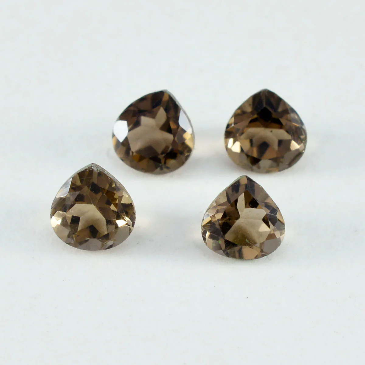 Smoky Quartz 1PC Tiny 6x6 MM Heart Faceted Brown Polished Semi Precious Loose Gemstones - Image 4