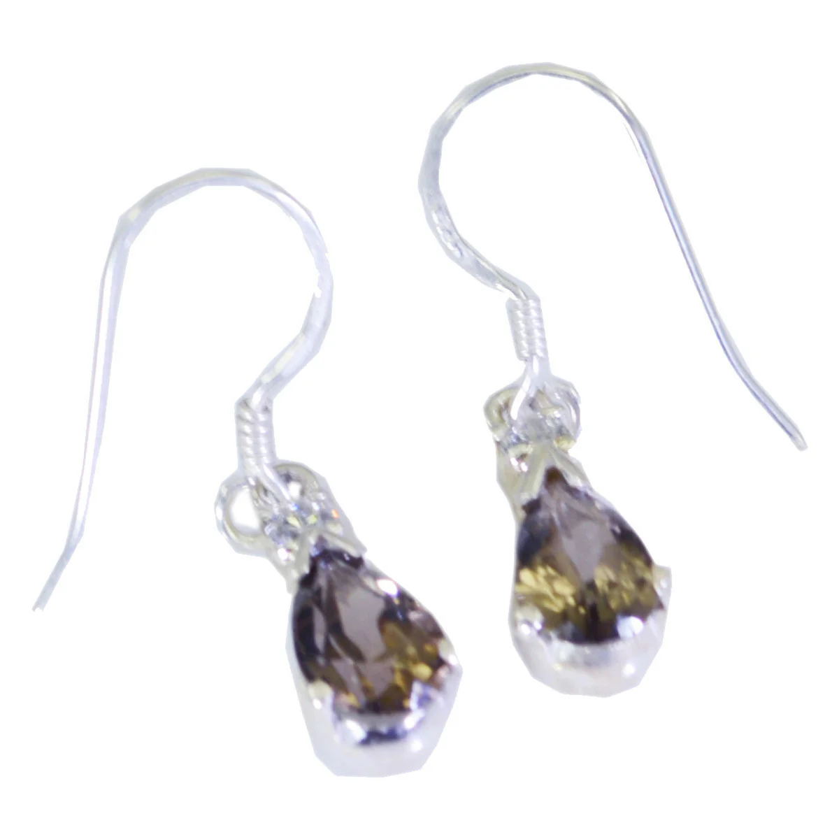 Smoky Quartz American Paula multiple Dangle Brown 92.5 Silver Earring - Image 2