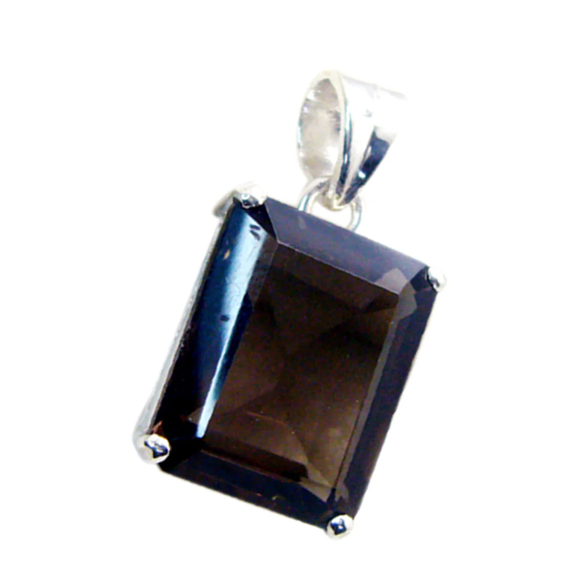 Smoky Quartz Delicate Spanish Sterling Silver Solitaire Riley Love Brown Pendant Jewellery - Image 3
