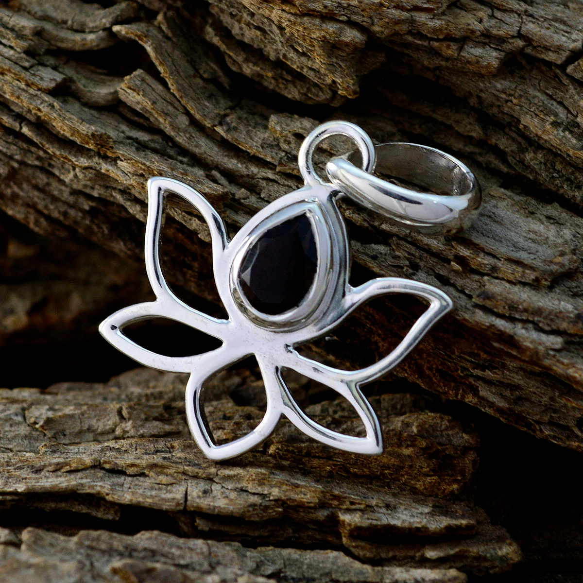 smoky quartz Elegant Korean Silver Solitaire Naomi Rope-Wire Brown Pendant Jewelry - Image 2