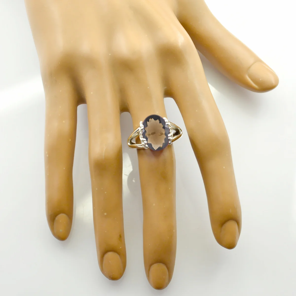 smoky quartz Solitaire African 925 Sterling Silver Brown Gemstones Minimal Artisan Ring Jewellery - Image 2