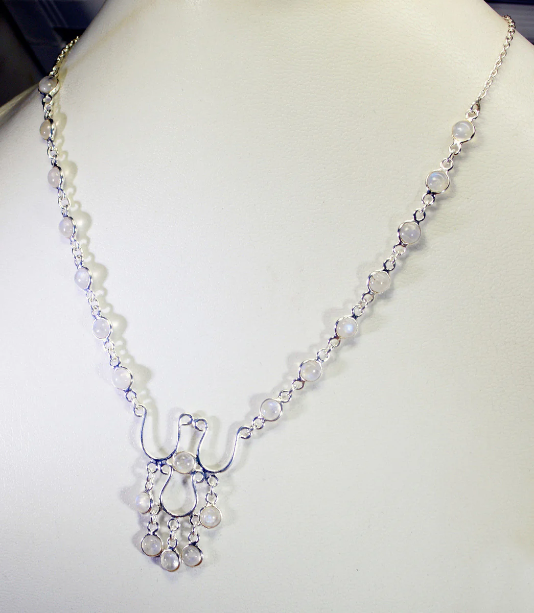 Riyo 925 Sterling Silver Gemstone Necklace Handmade
