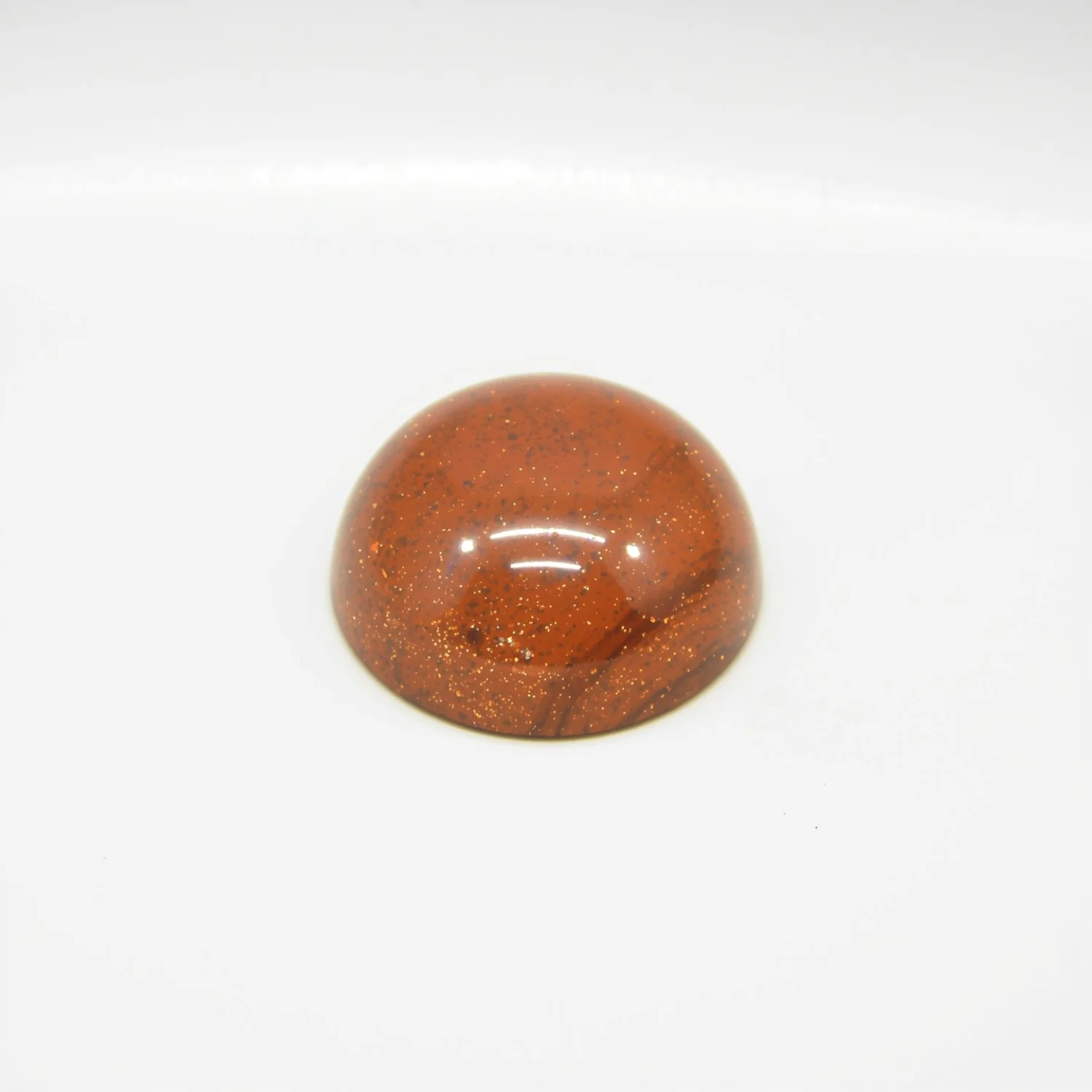 Sun Stone 1PC Medium 9x9 MM Round Cabochon Blue Lustrous semi Precious Loose Gemstone - Image 2