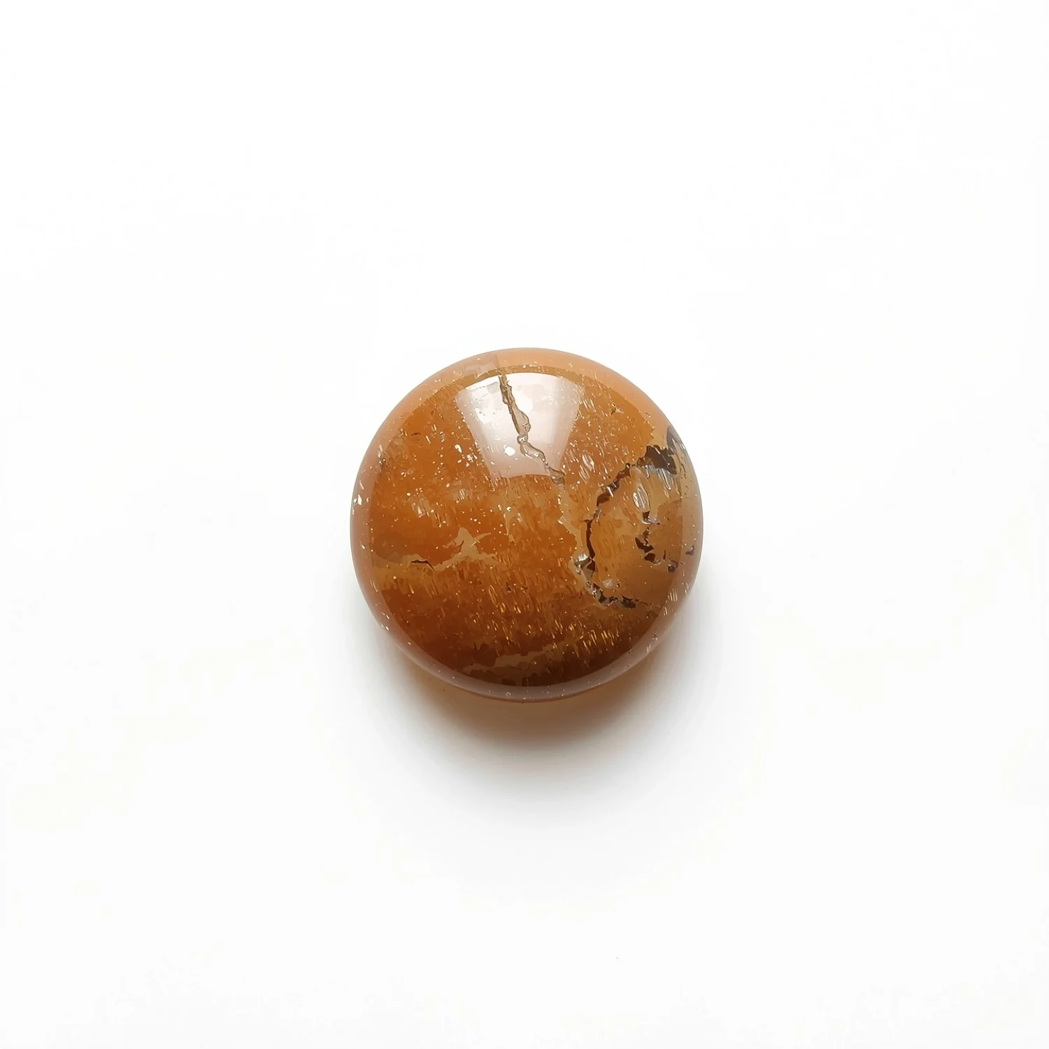 Sun Stone 1PC Small 7x7 MM Round Cabochon Blue Splendid semi Precious Gems