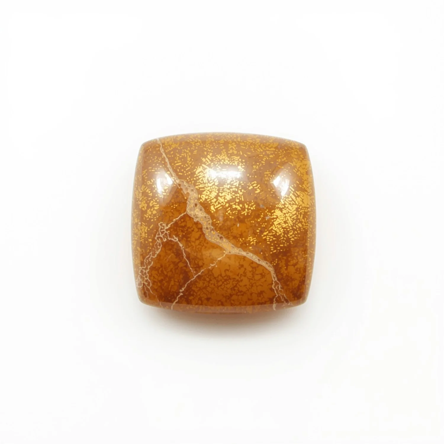 Sun Stone 1PC Tiny 6x6 MM Square Cabochon Blue Fiery semi Precious Semi Precious Gemstone